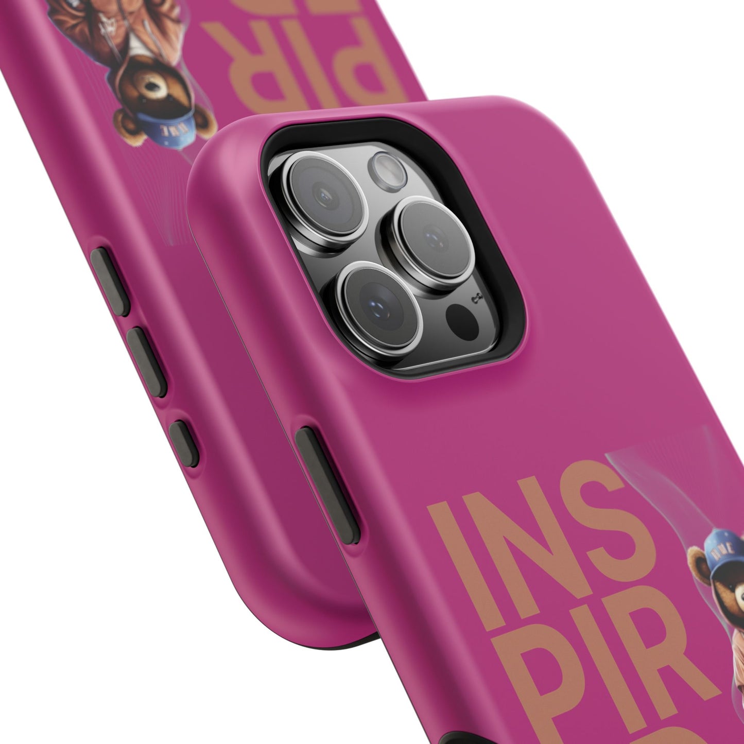 Phone Cases - HME Logo Bear, Inspired to take action Pink