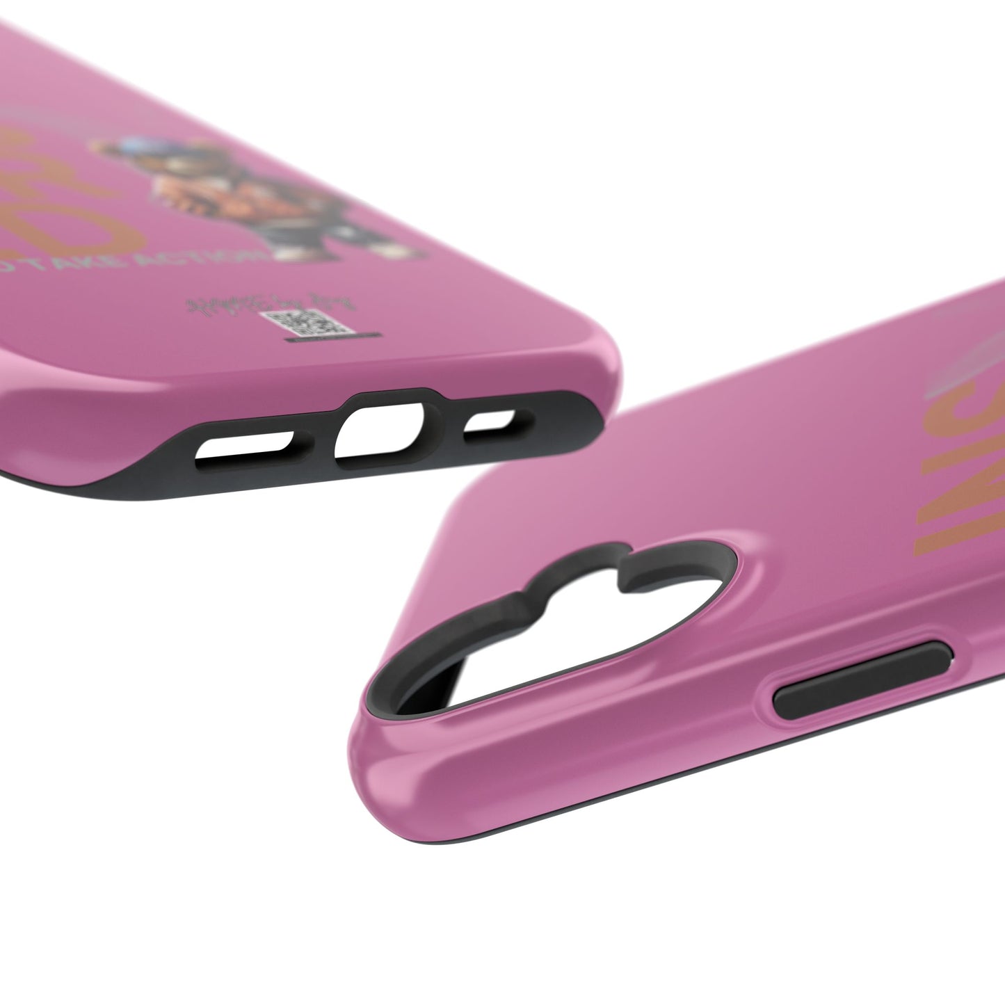 Phone Cases - HME Logo Bear, Inspired to take action light pink