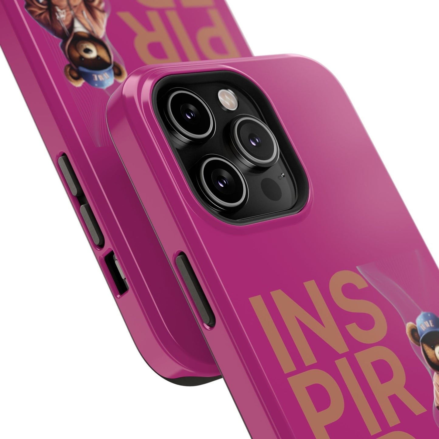 Phone Cases - HME Logo Bear, Inspired to take action Pink