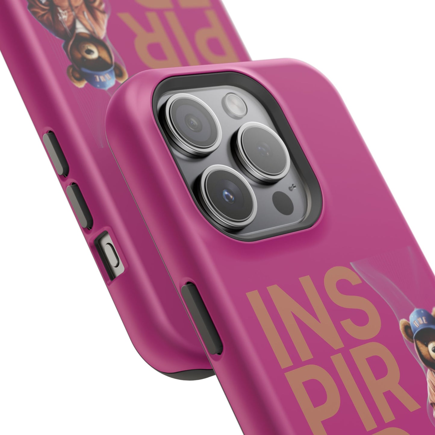 Phone Cases - HME Logo Bear, Inspired to take action Pink