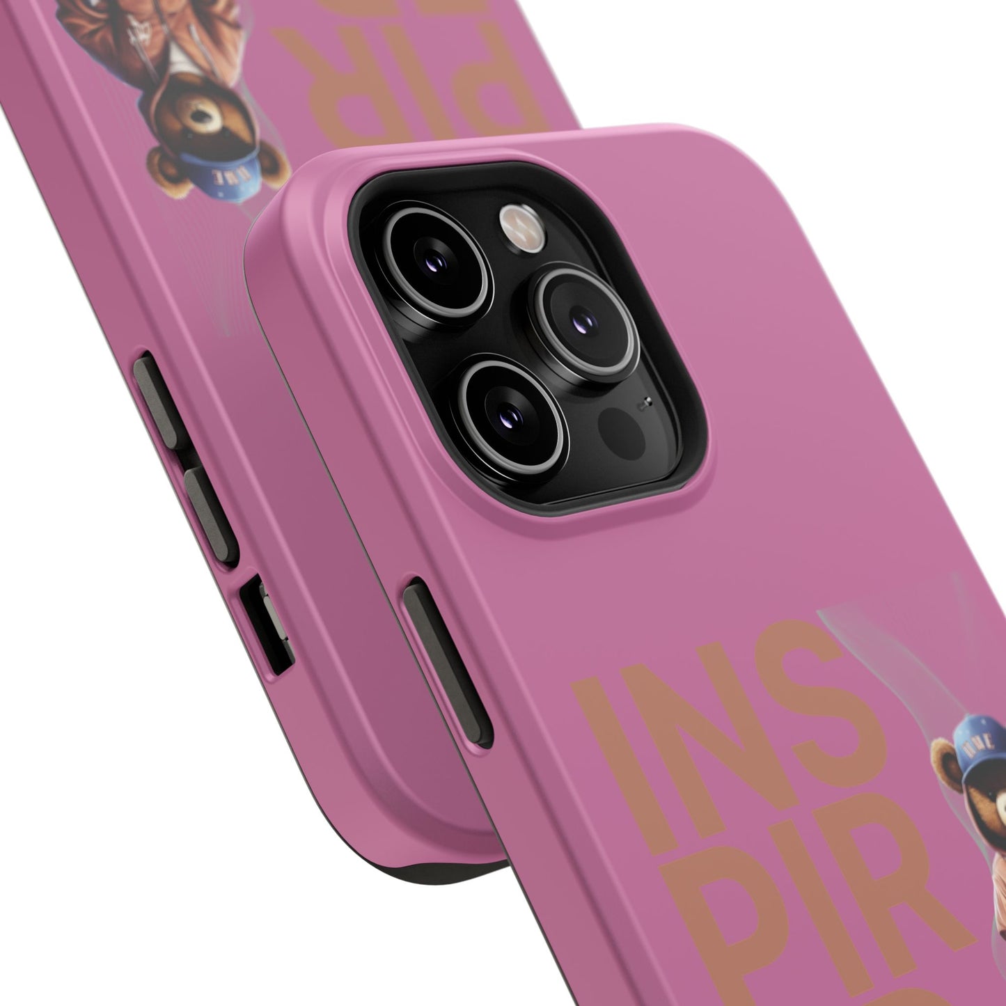Phone Cases - HME Logo Bear, Inspired to take action light pink
