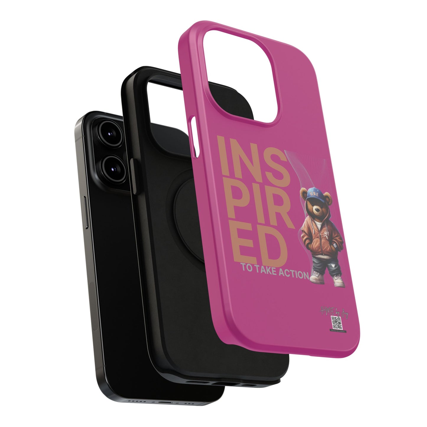 Phone Cases - HME Logo Bear, Inspired to take action Pink
