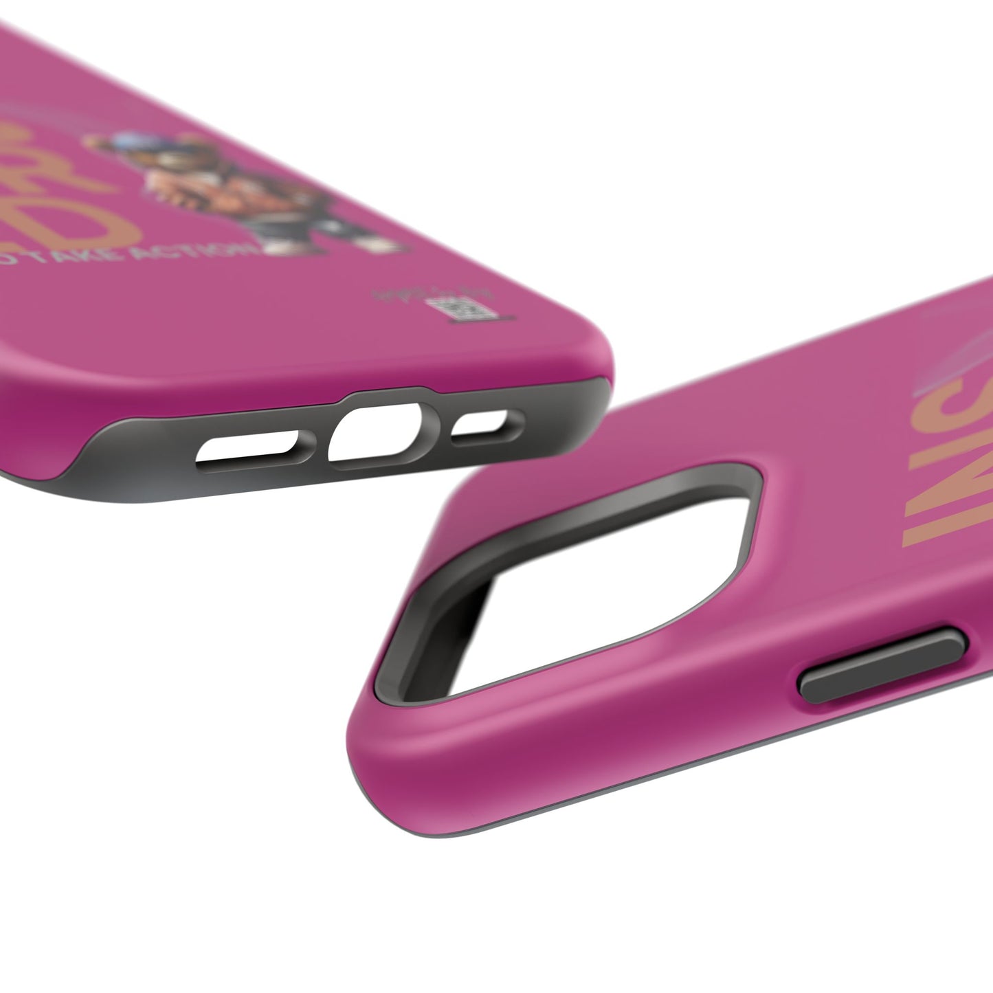 Phone Cases - HME Logo Bear, Inspired to take action Pink