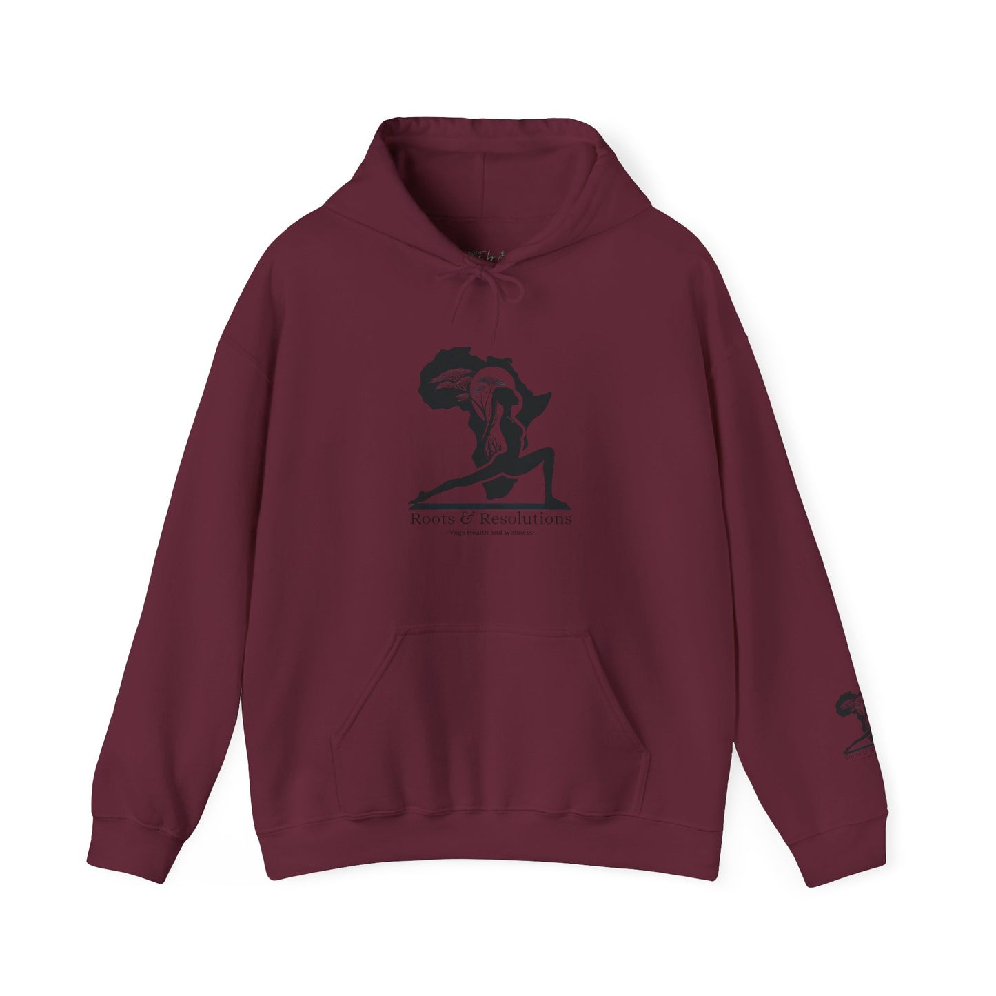 Yoga Health and Wellness Hoodie - Roots & Resolutions Brand Merch