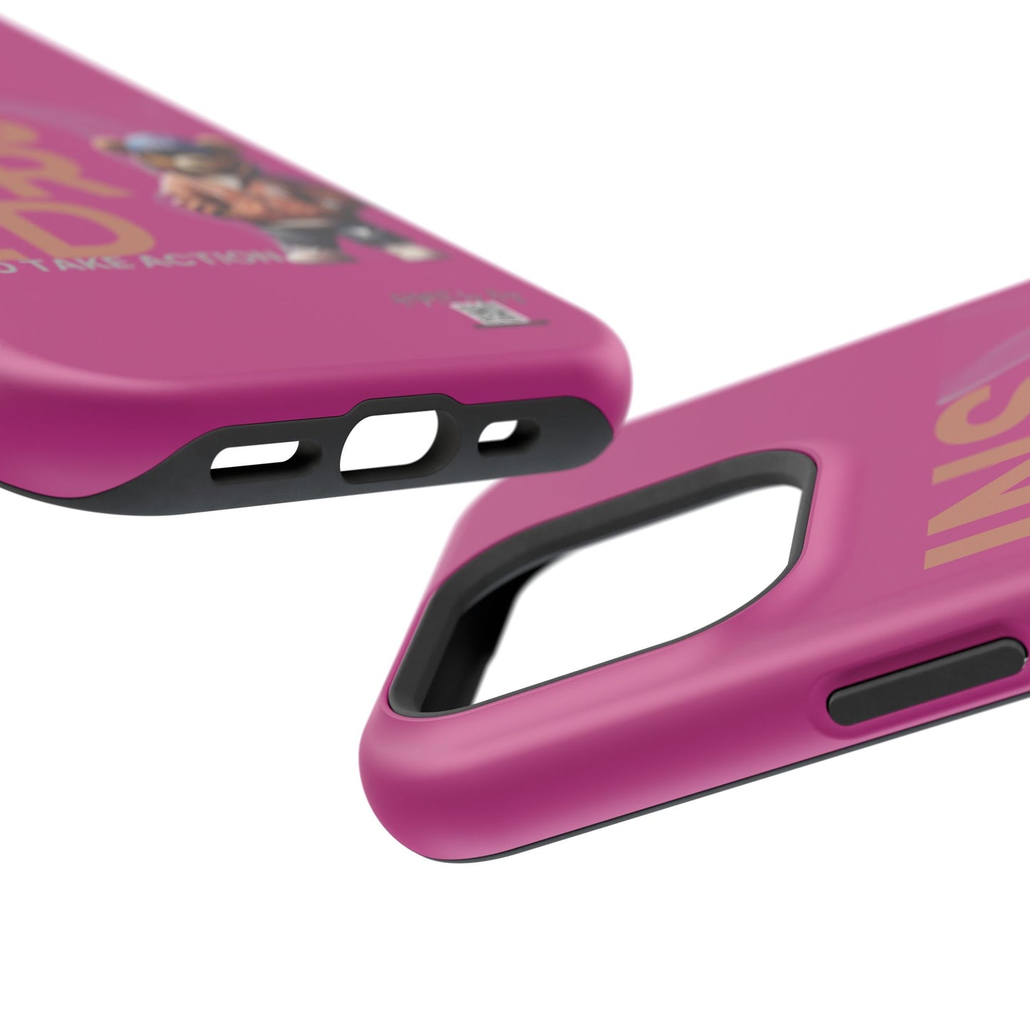 Phone Cases - HME Logo Bear, Inspired to take action Pink