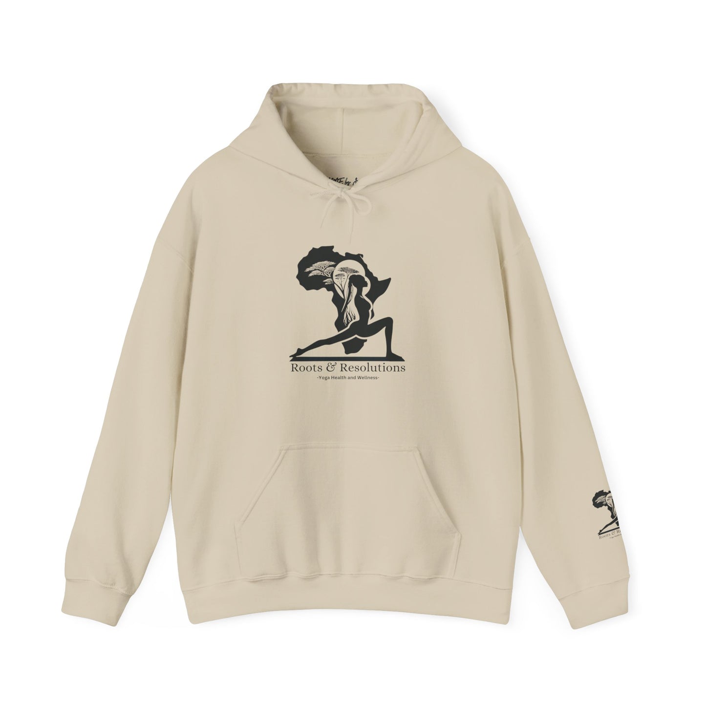 Yoga Health and Wellness Hoodie - Roots & Resolutions Brand Merch
