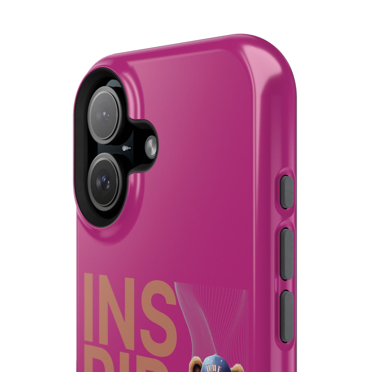 Phone Cases - HME Logo Bear, Inspired to take action Pink