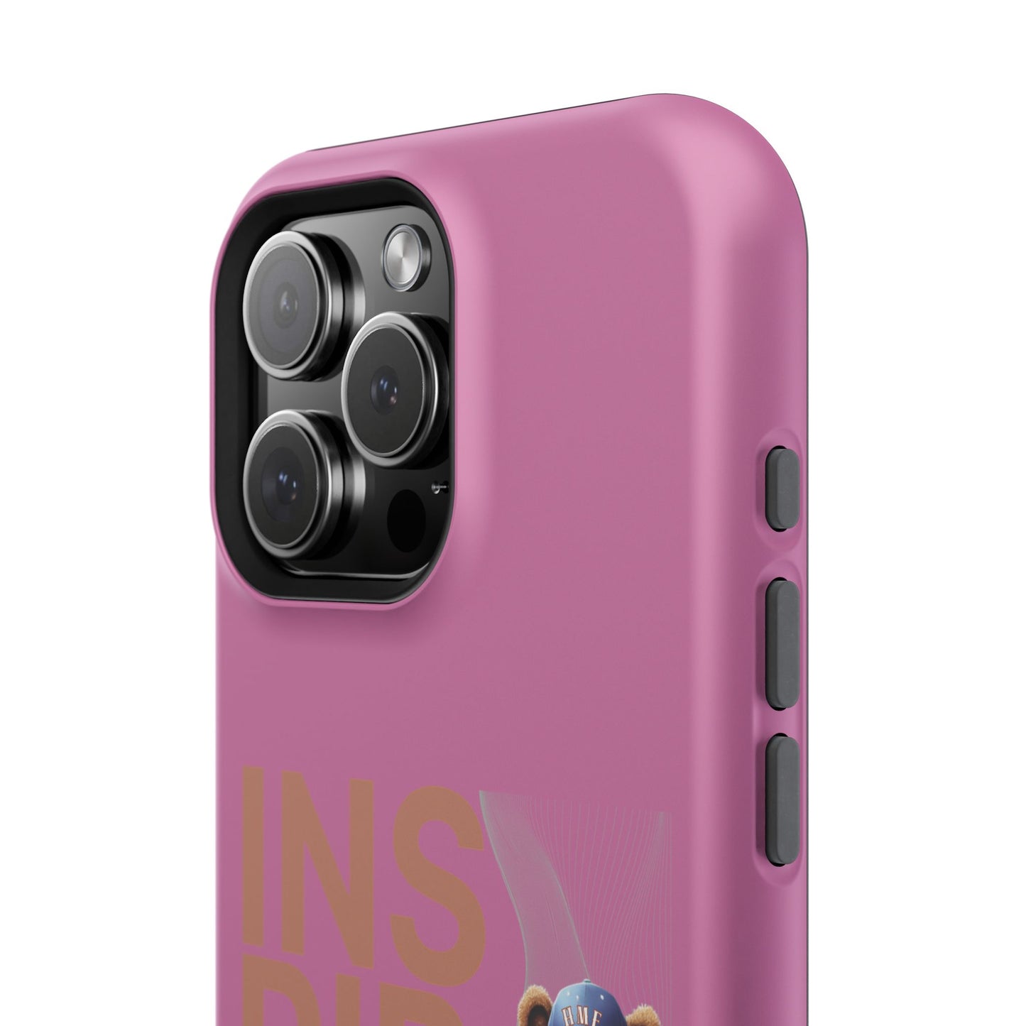 Phone Cases - HME Logo Bear, Inspired to take action light pink