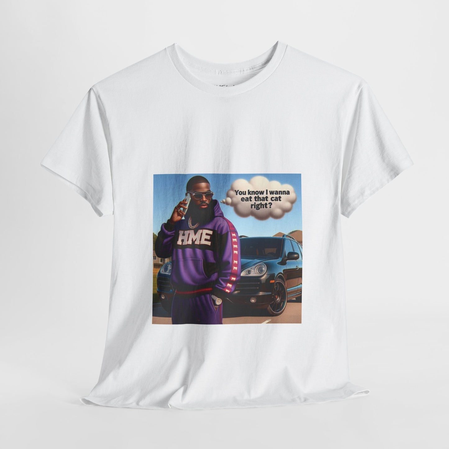 HME eat the cat Unisex Heavy Cotton Tee