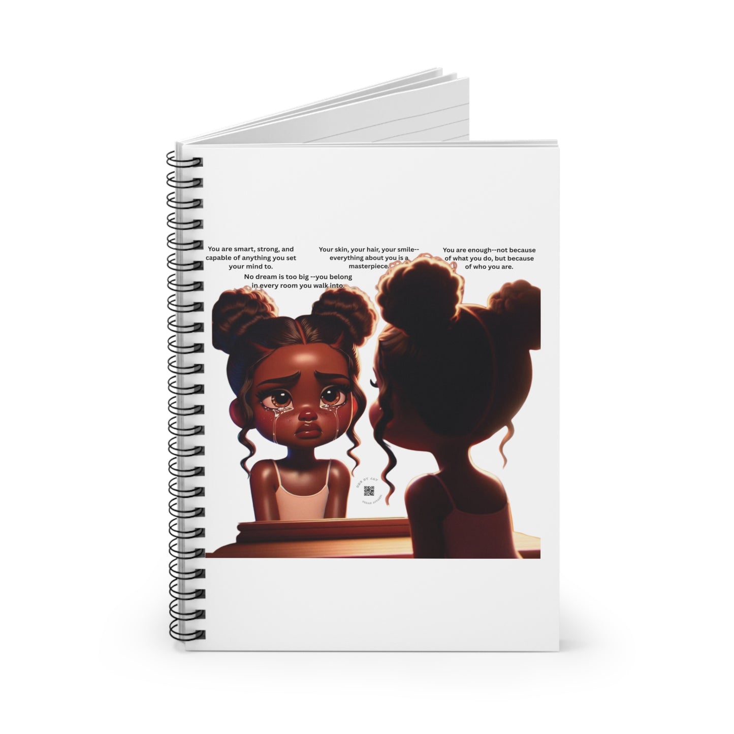 Notebook Journal - Ahnye's Melanin Collection - You are smart (White)