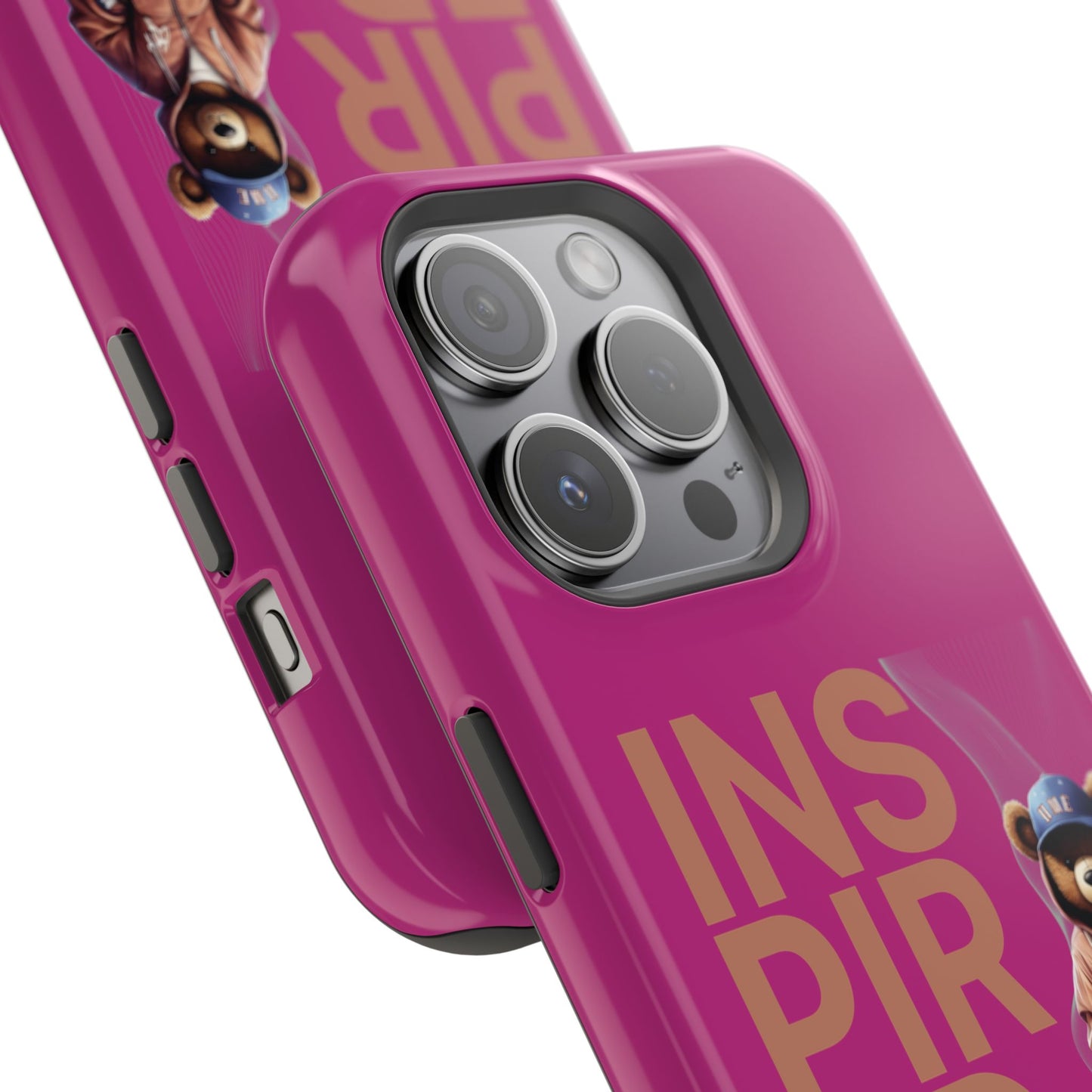 Phone Cases - HME Logo Bear, Inspired to take action Pink