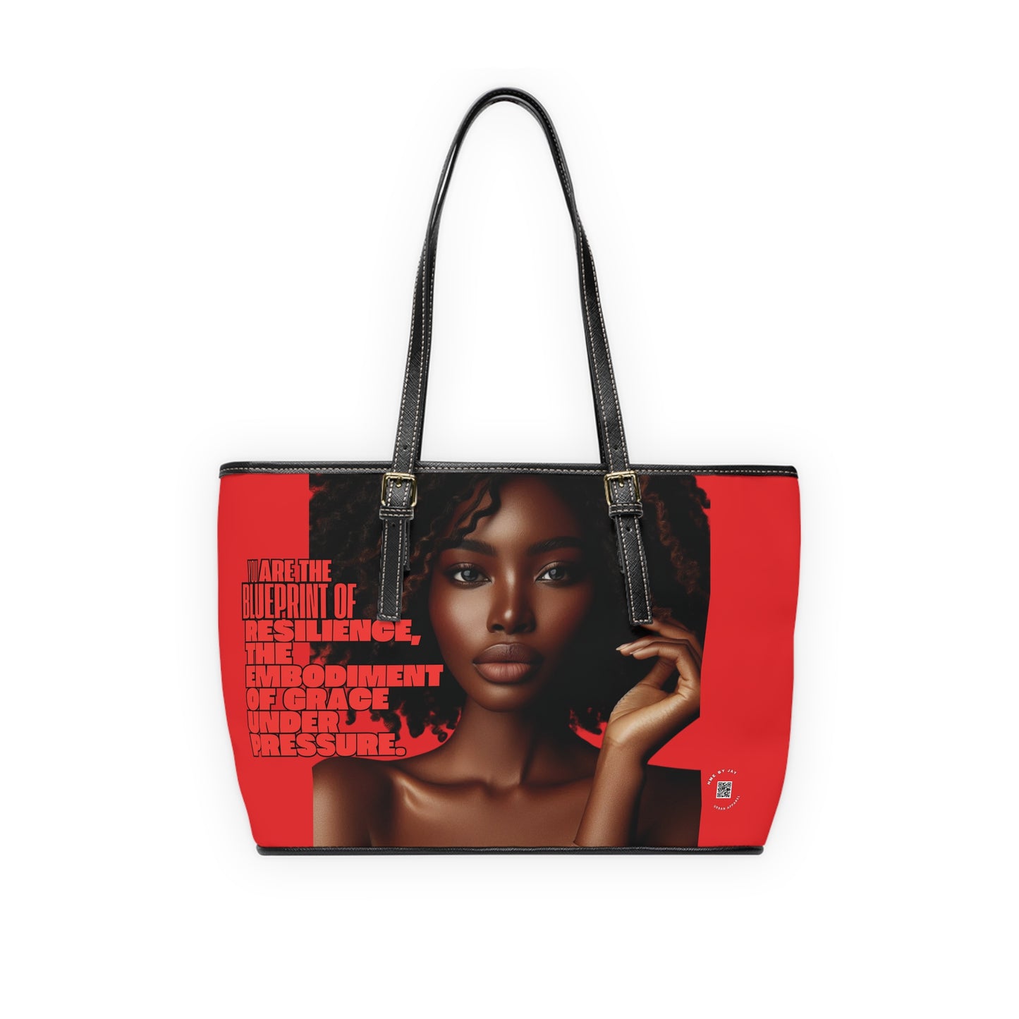 Shoulder Bag - Ahnye's Melanin Collection The Blueprint words of affirmation (Red)