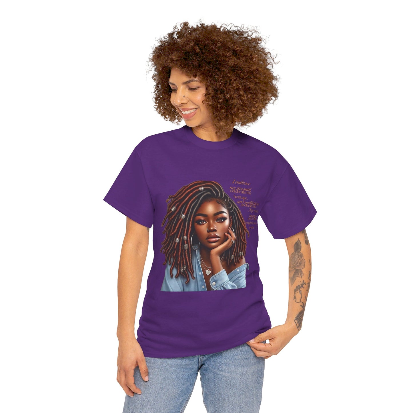 Ahnye’s Melanin Collection I embrace my strength Unisex Heavy Cotton Tee