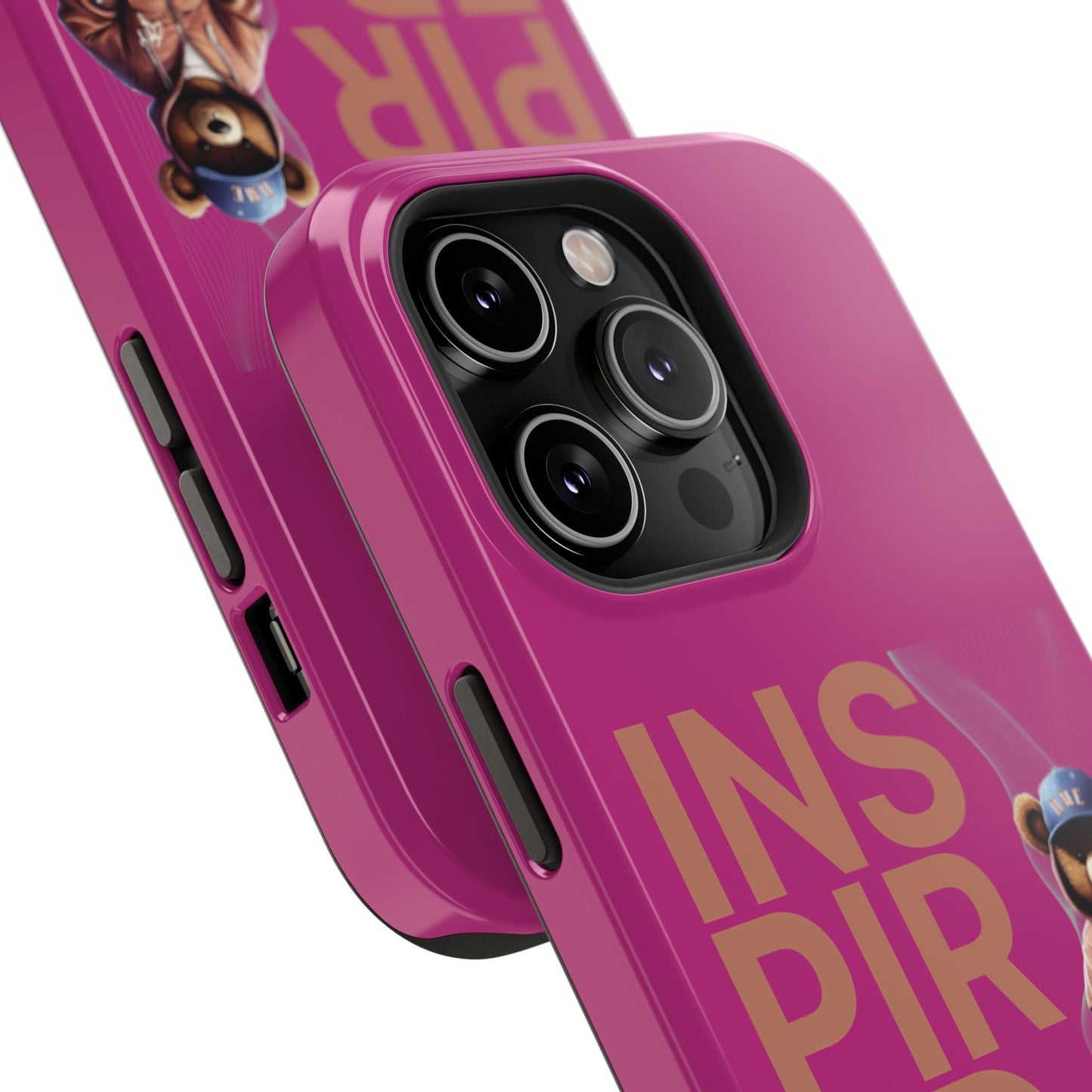 Phone Cases - HME Logo Bear, Inspired to take action Pink
