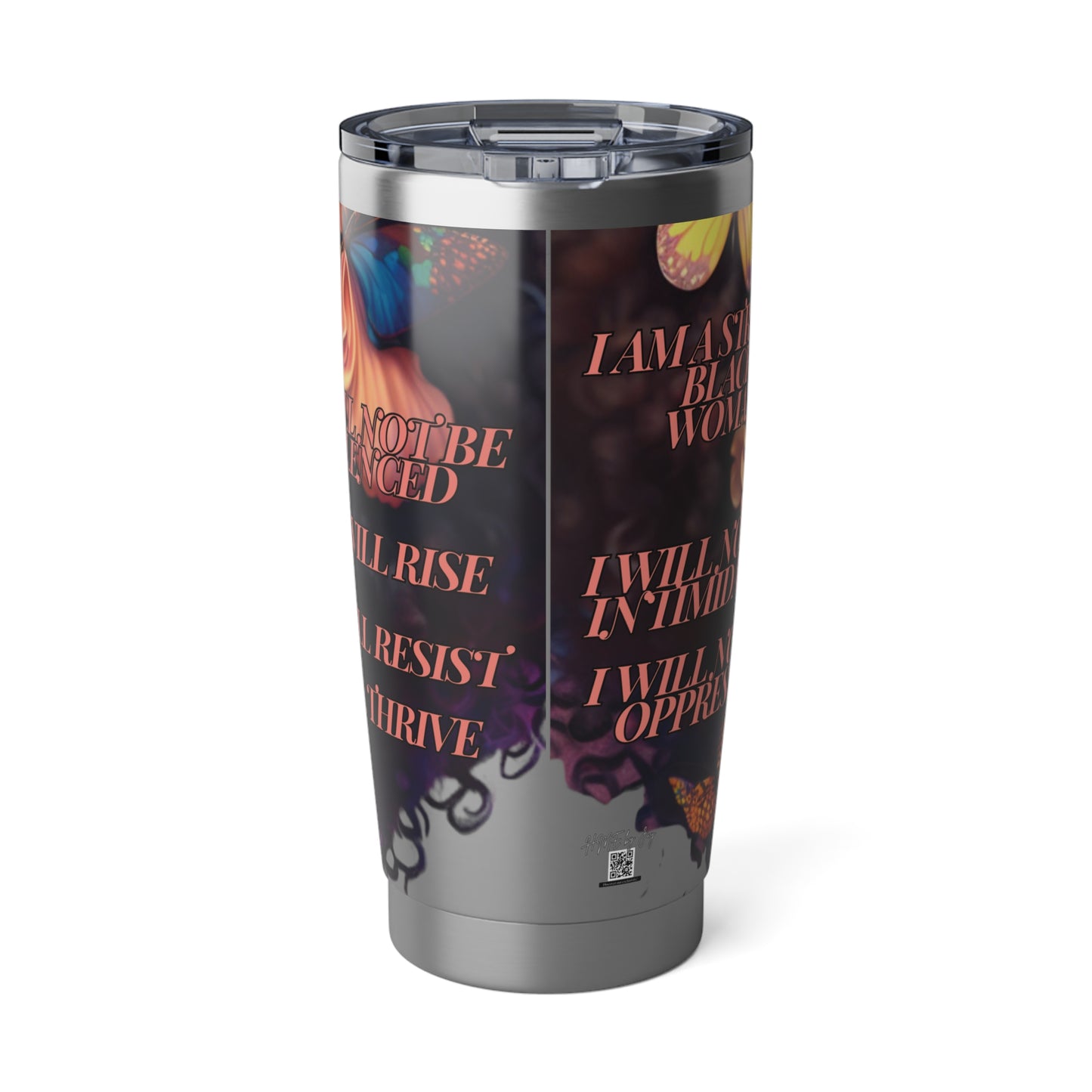 Empowered Black Woman Travel Mug - Ahnye's Melanin Collection 20oz Tumbler