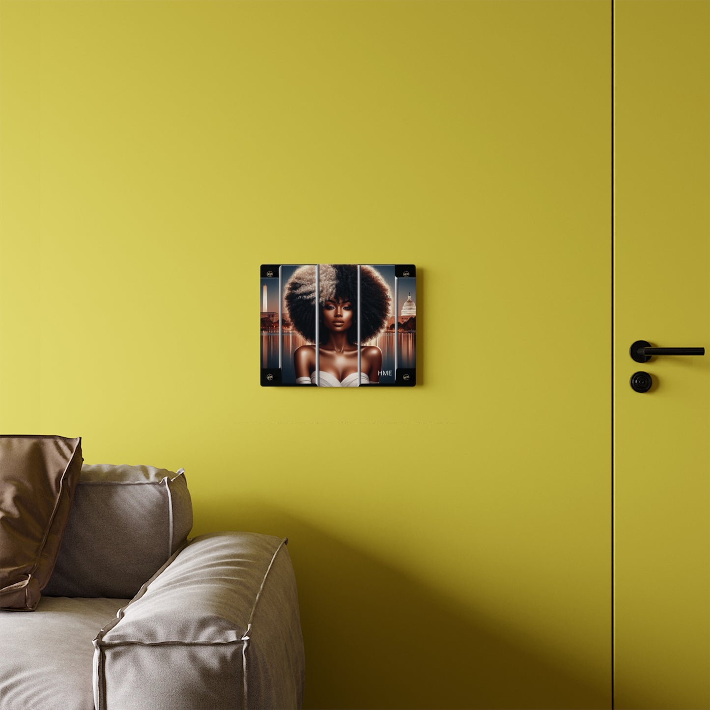 Acrylic Wall Art Panels - Ahnye’s Melanin Collection, Afrocentric Woman in Washington DC