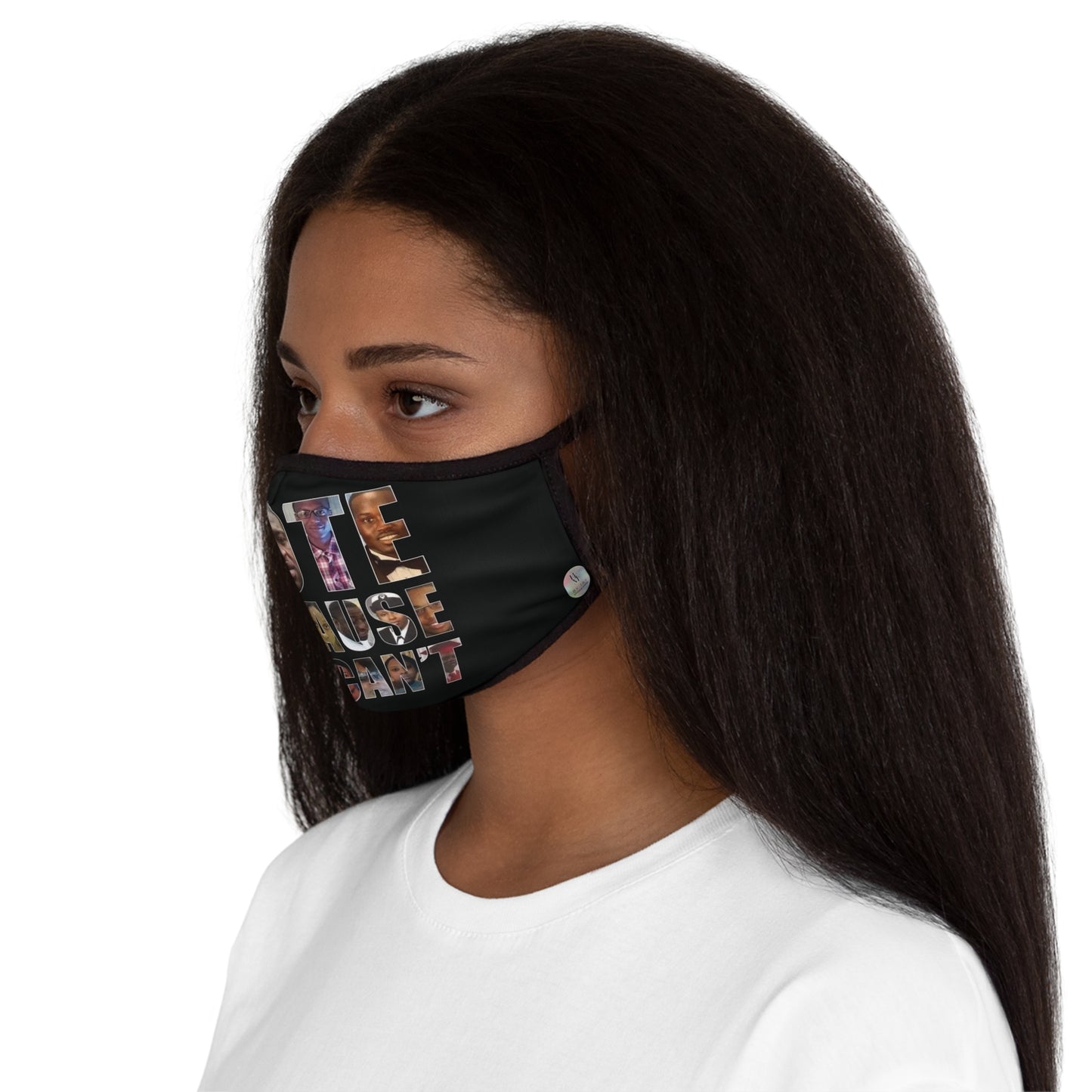 HME Vote Because We Can’t Blue Fitted 2 layer Polyester Face Mask