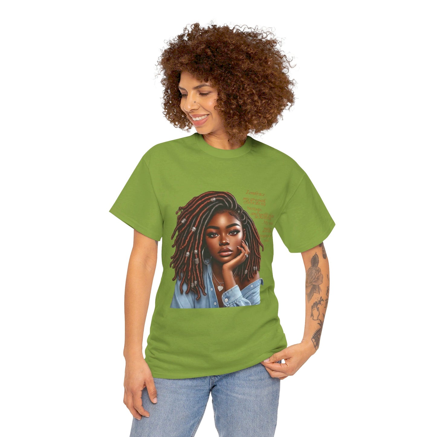 Ahnye’s Melanin Collection I embrace my strength Unisex Heavy Cotton Tee