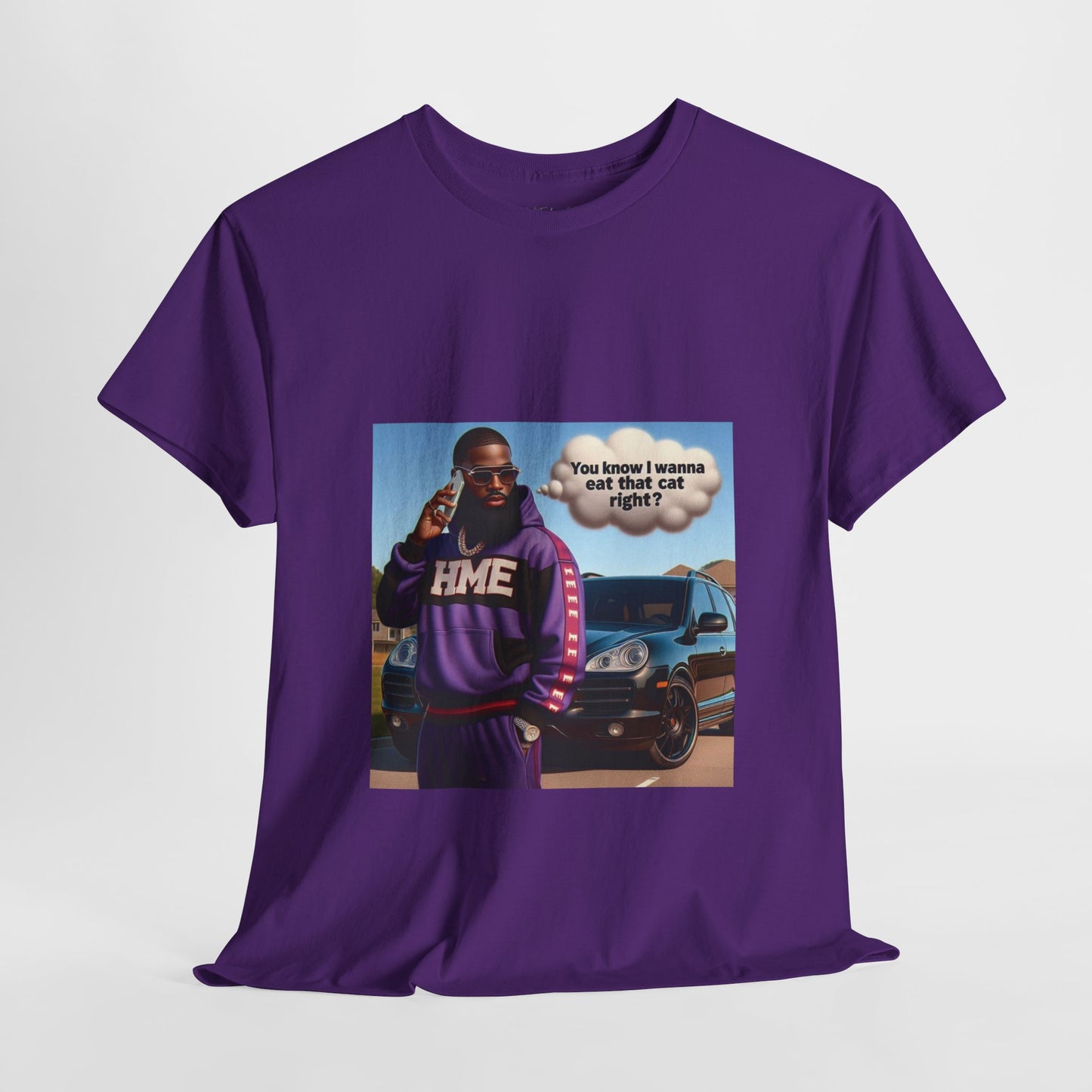 HME eat the cat Unisex Heavy Cotton Tee