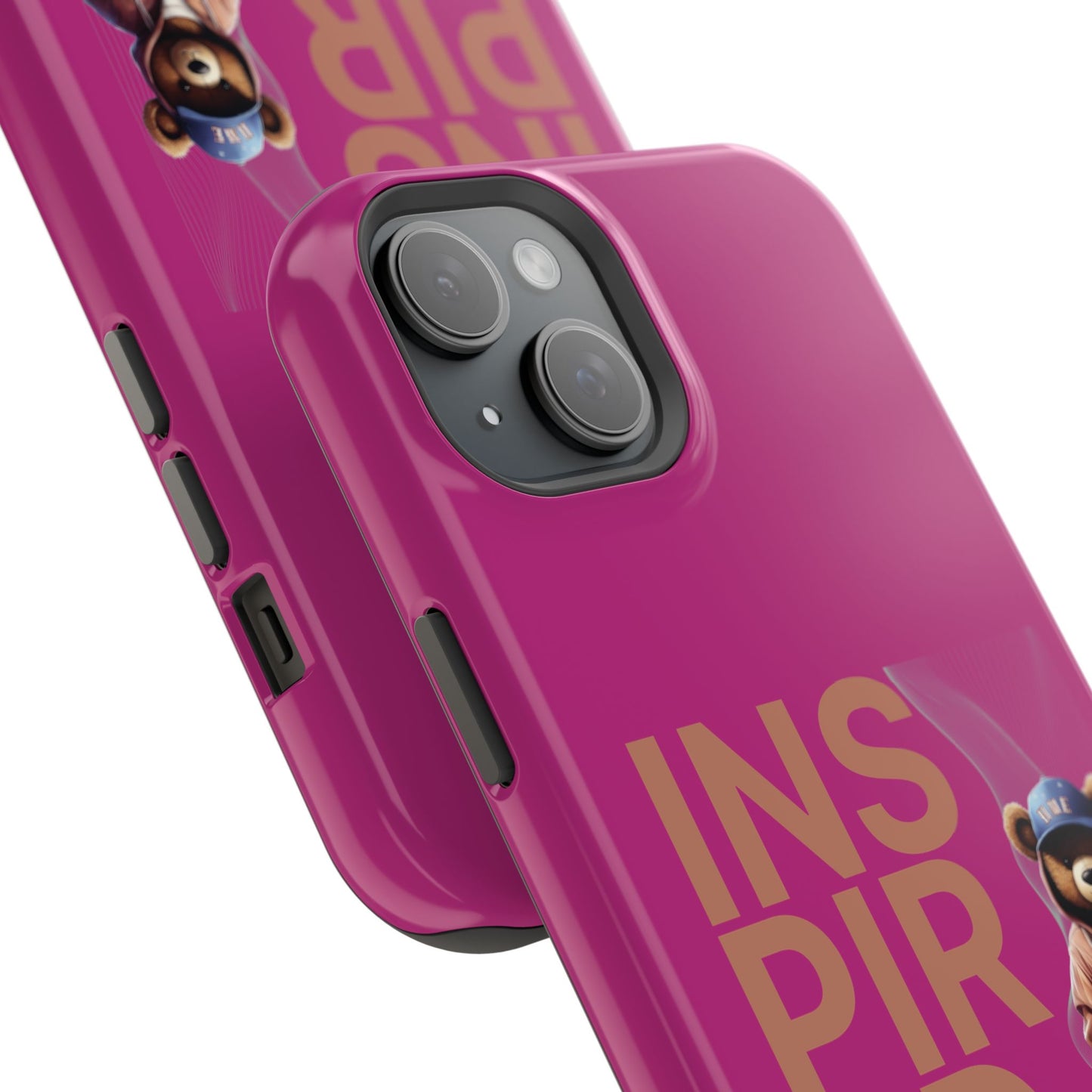 Phone Cases - HME Logo Bear, Inspired to take action Pink