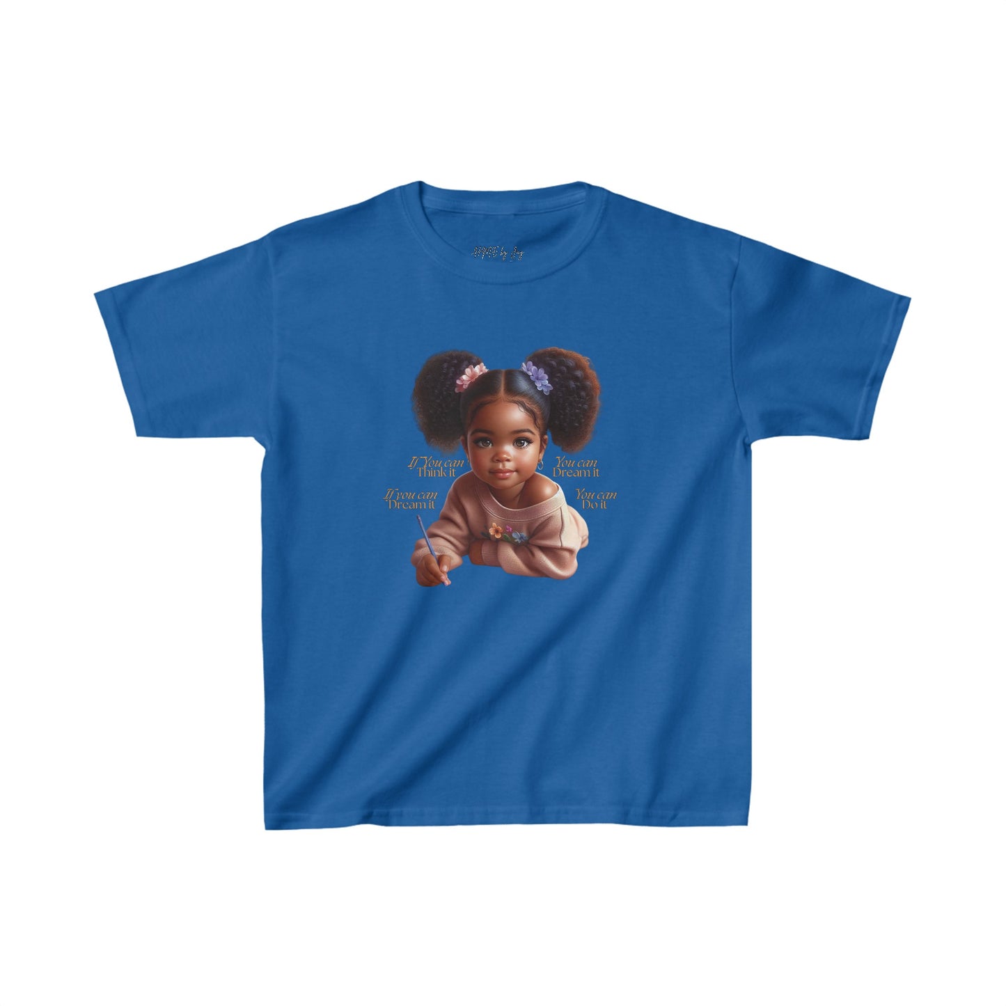Ahnye’s Melanin Collection If you can think it Kids Heavy Cotton™ Tee
