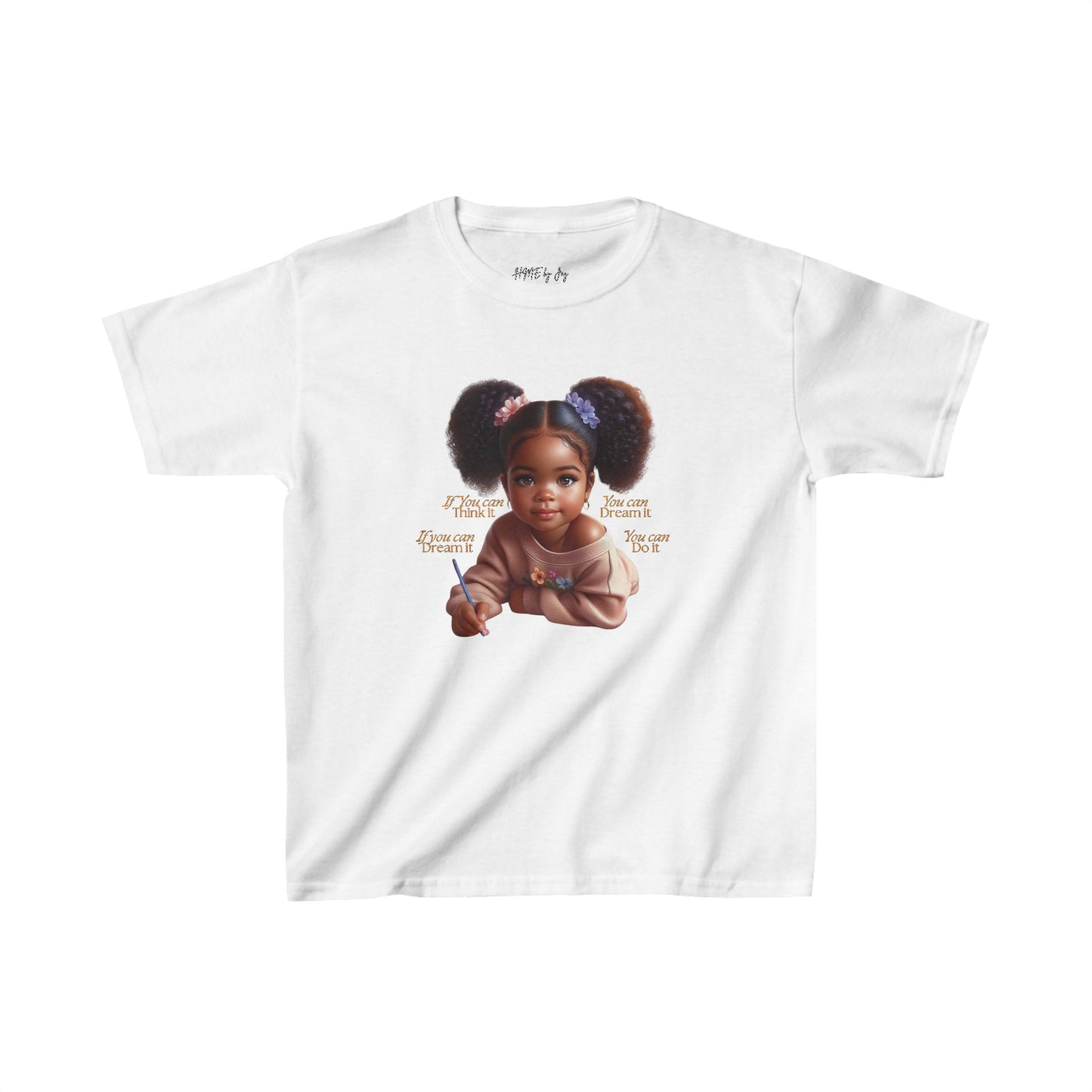 Ahnye’s Melanin Collection If you can think it Kids Heavy Cotton™ Tee