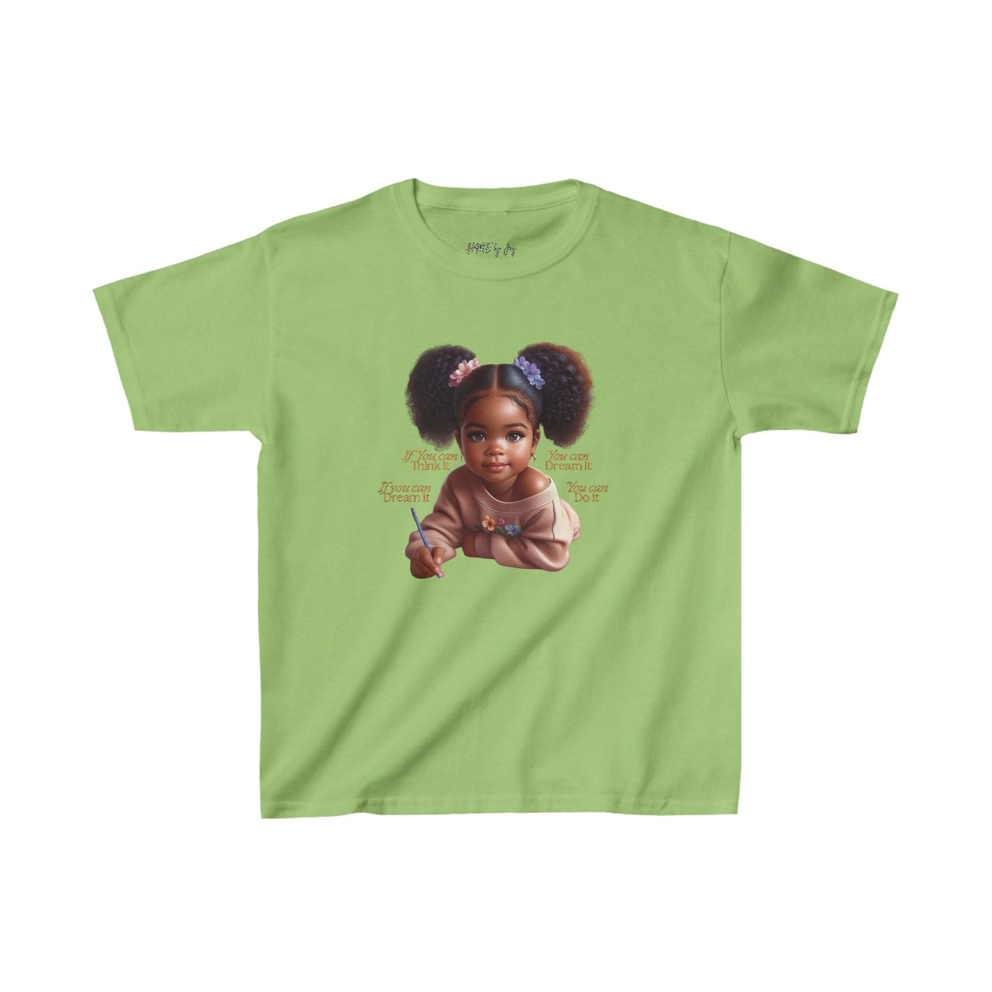 Ahnye’s Melanin Collection If you can think it Kids Heavy Cotton™ Tee