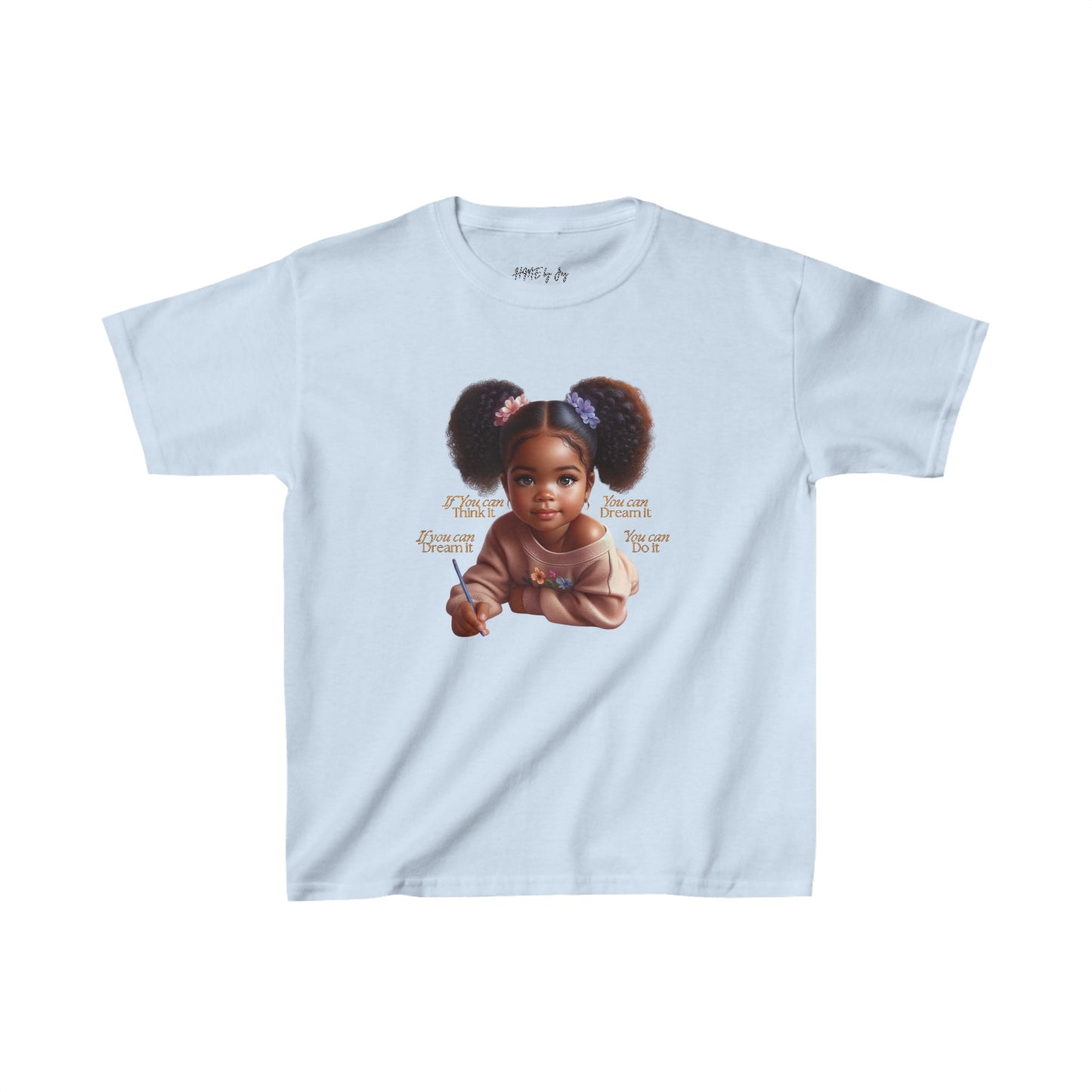 Ahnye’s Melanin Collection If you can think it Kids Heavy Cotton™ Tee
