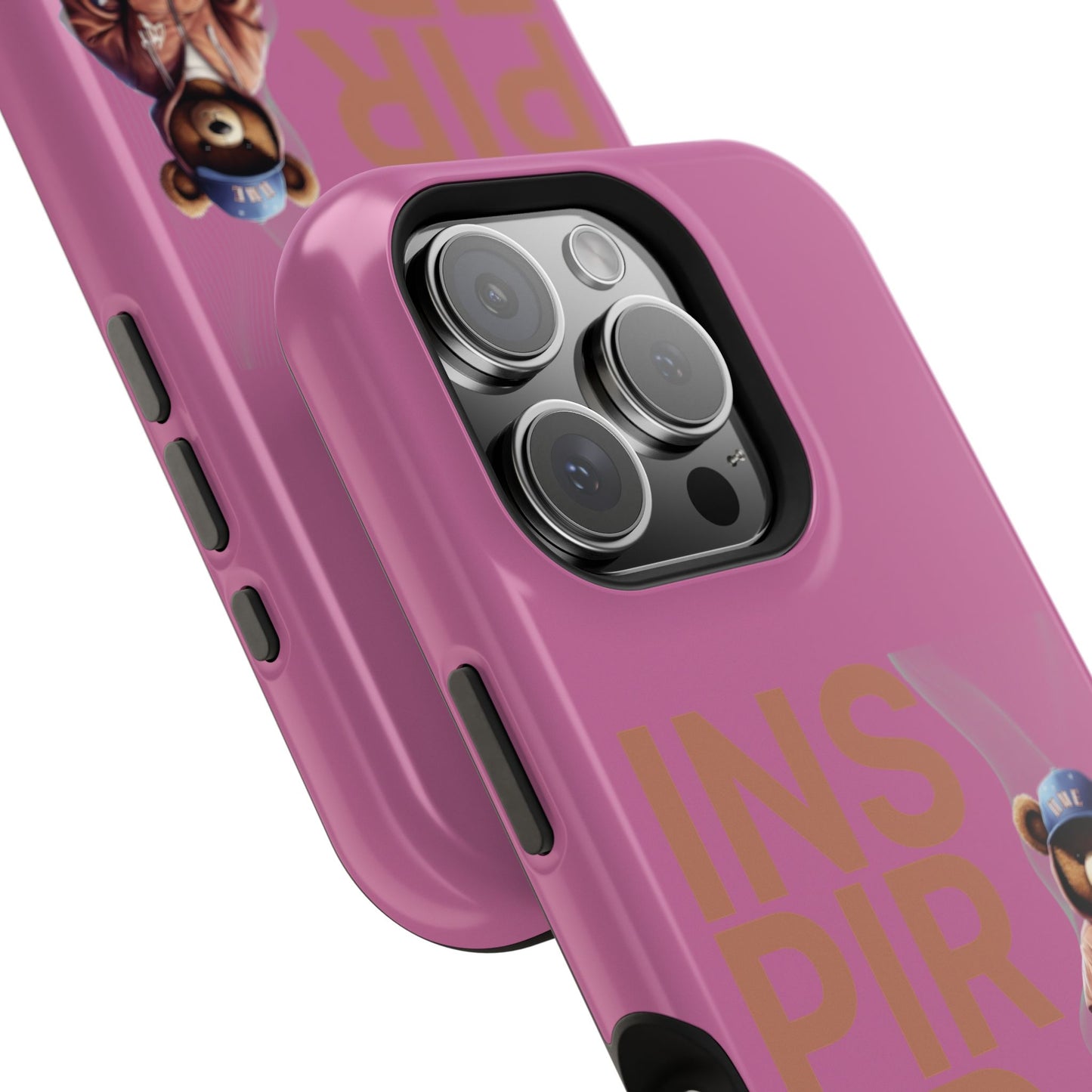 Phone Cases - HME Logo Bear, Inspired to take action light pink