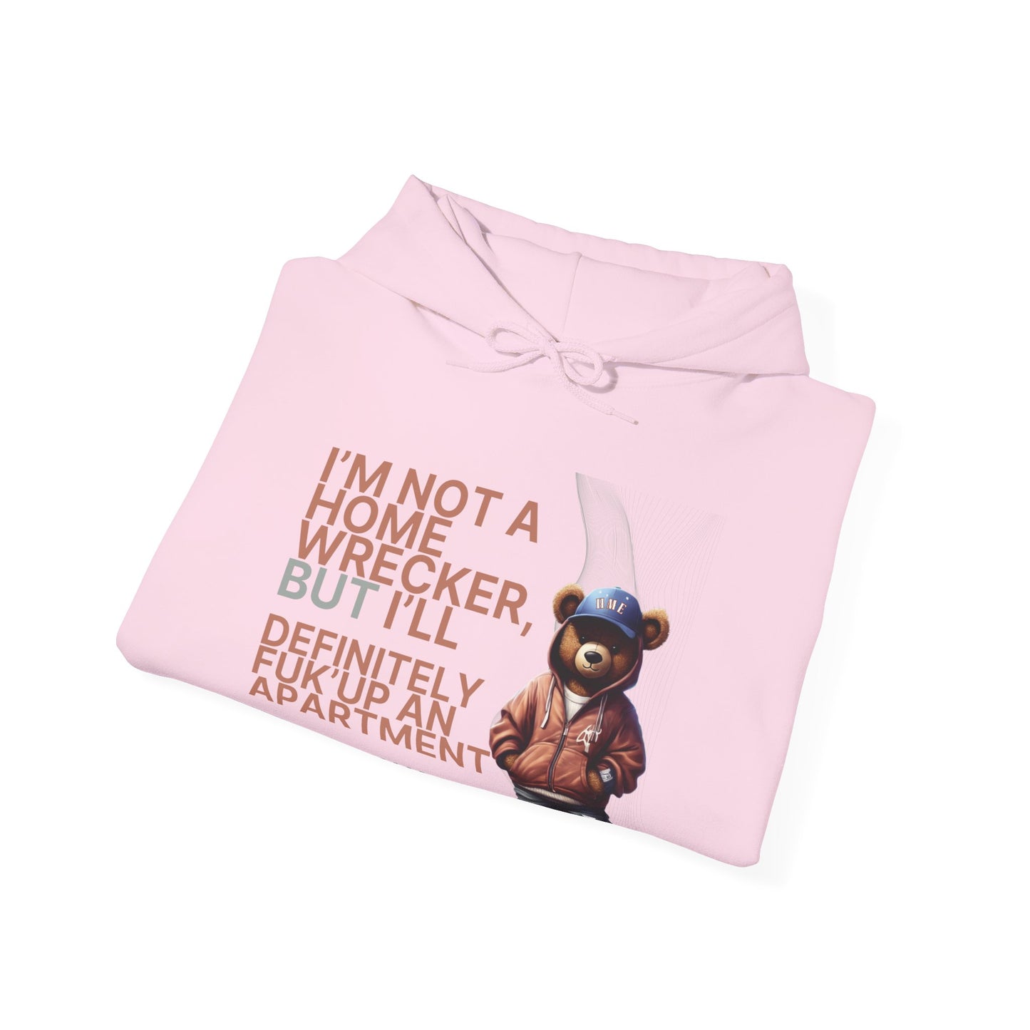 HME Bear Logo Heavy Blend Hooded Sweatshirt - I'm not a Home Wrecker Design
