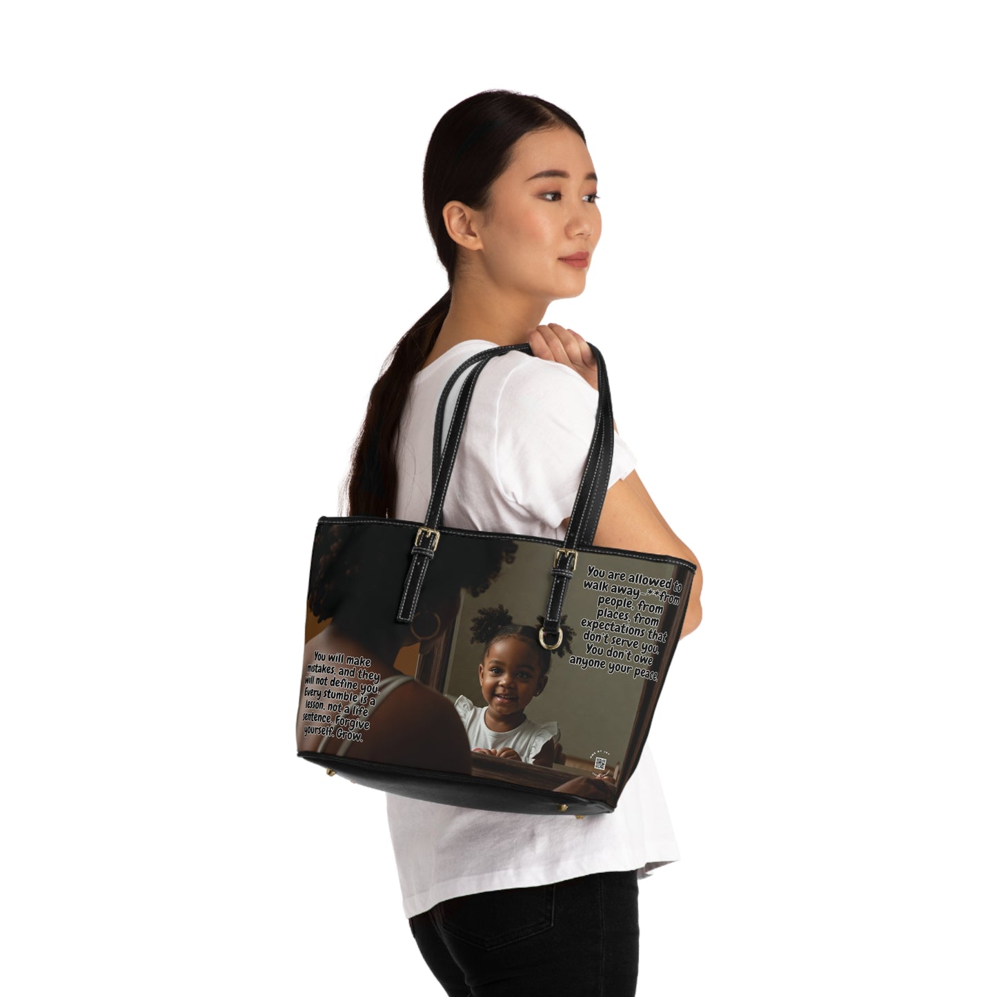 Shoulder Bag - Ahnye's Melanin Collection Affirmation of my younger self