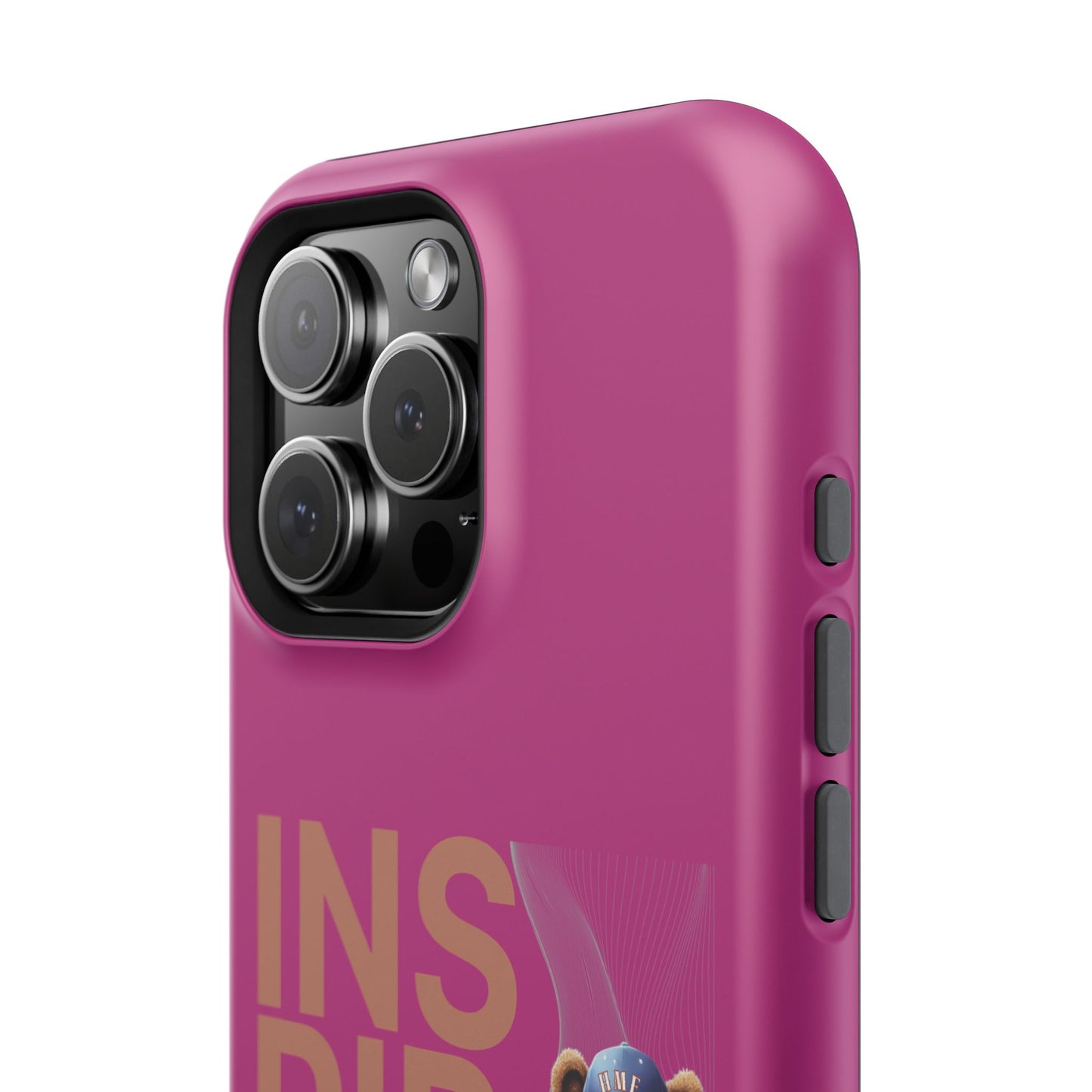 Phone Cases - HME Logo Bear, Inspired to take action Pink