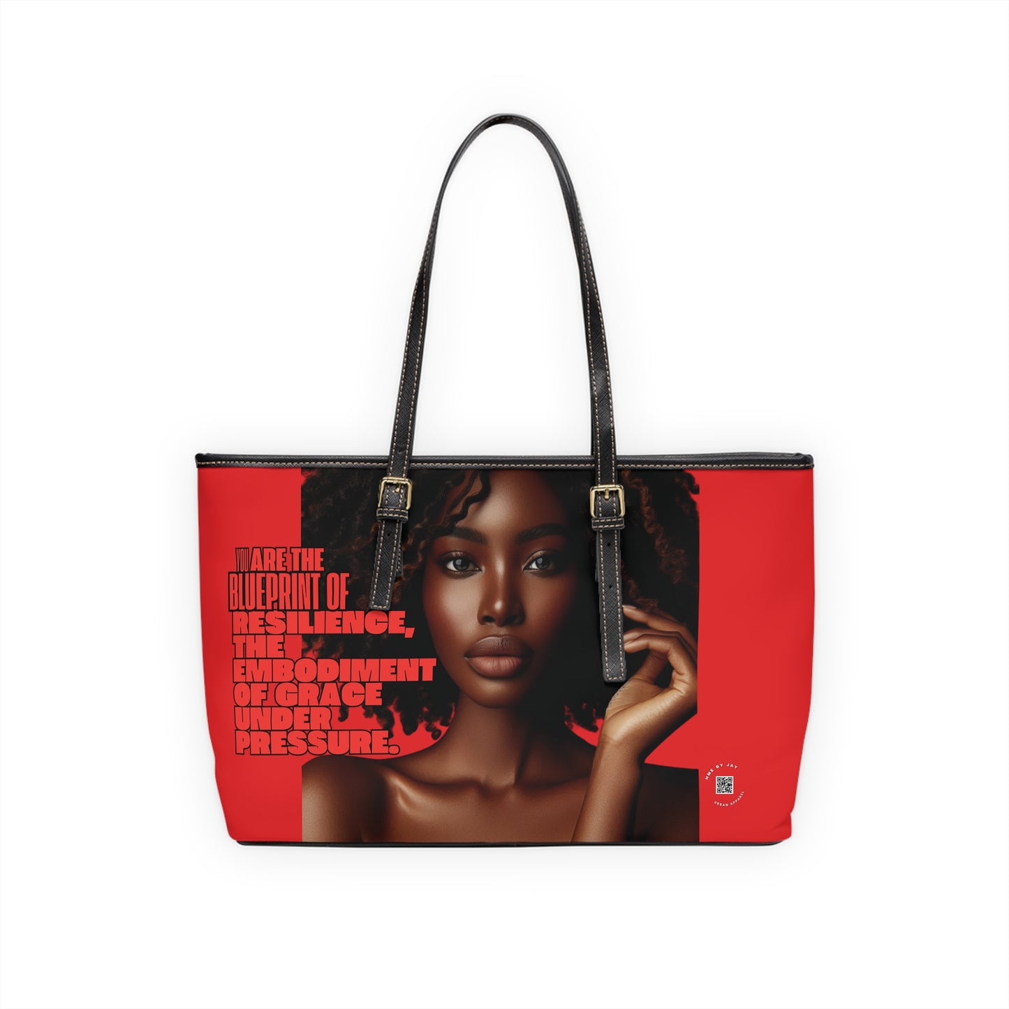 Shoulder Bag - Ahnye's Melanin Collection The Blueprint words of affirmation (Red)