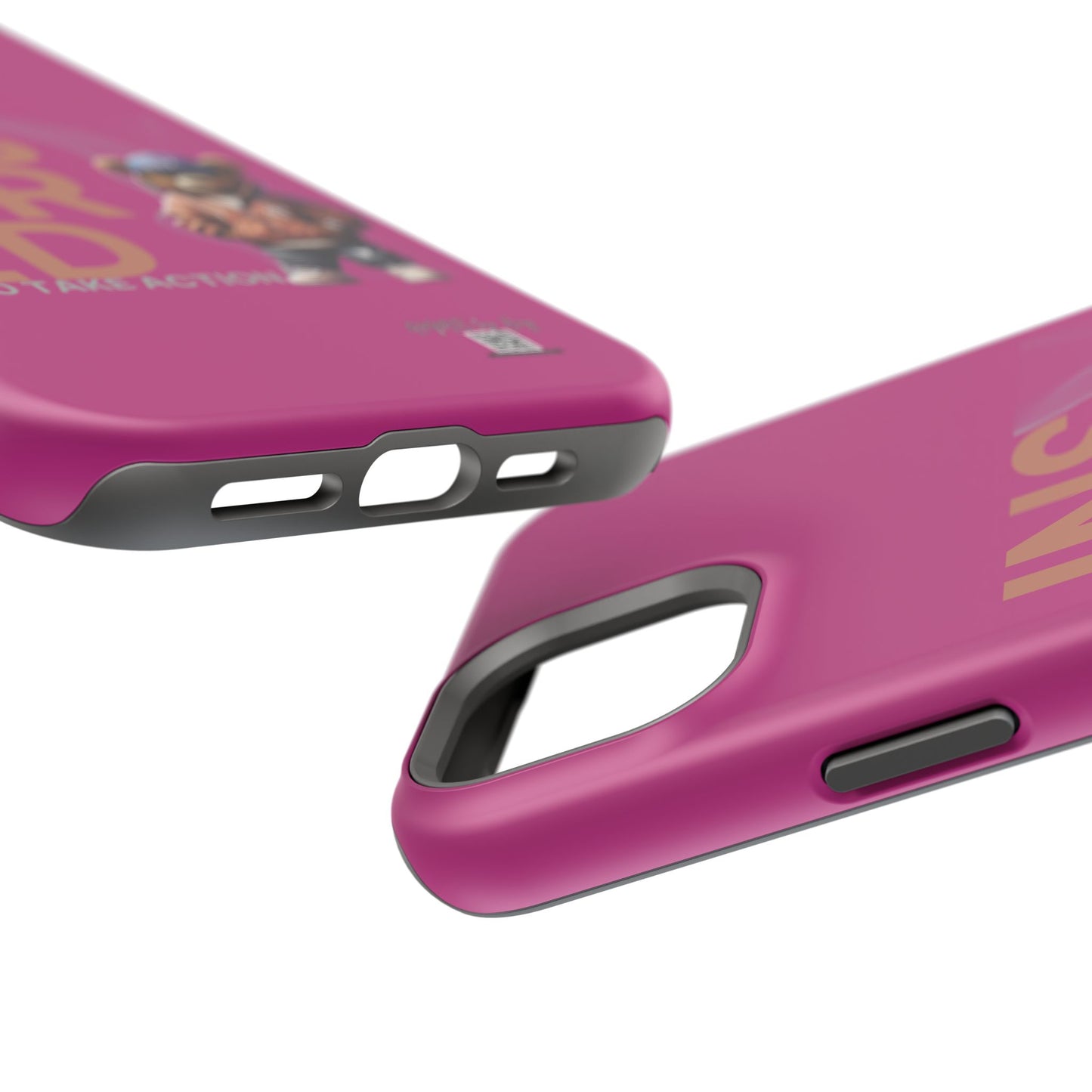 Phone Cases - HME Logo Bear, Inspired to take action Pink