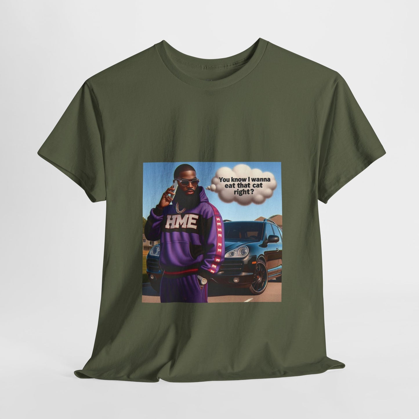 HME eat the cat Unisex Heavy Cotton Tee