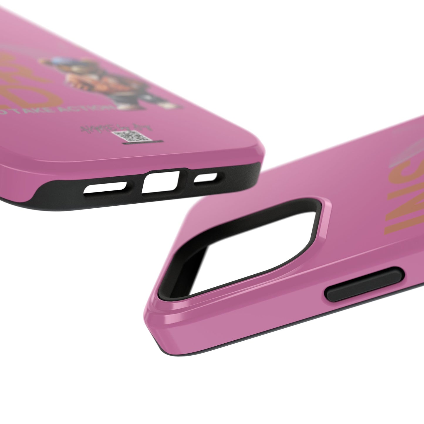 Phone Cases - HME Logo Bear, Inspired to take action light pink