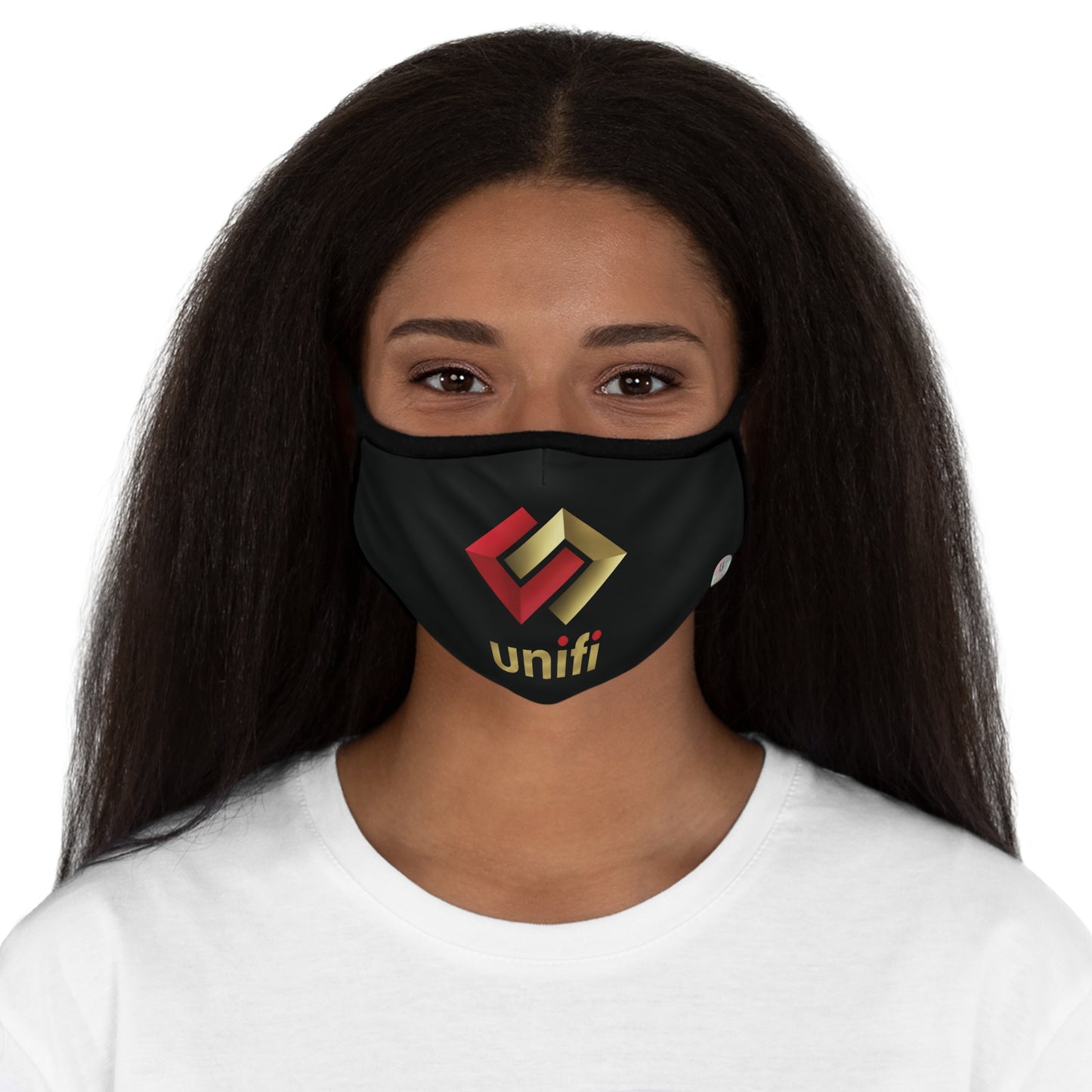 Unifi (Black) Fitted 2 layer Polyester Face Mask