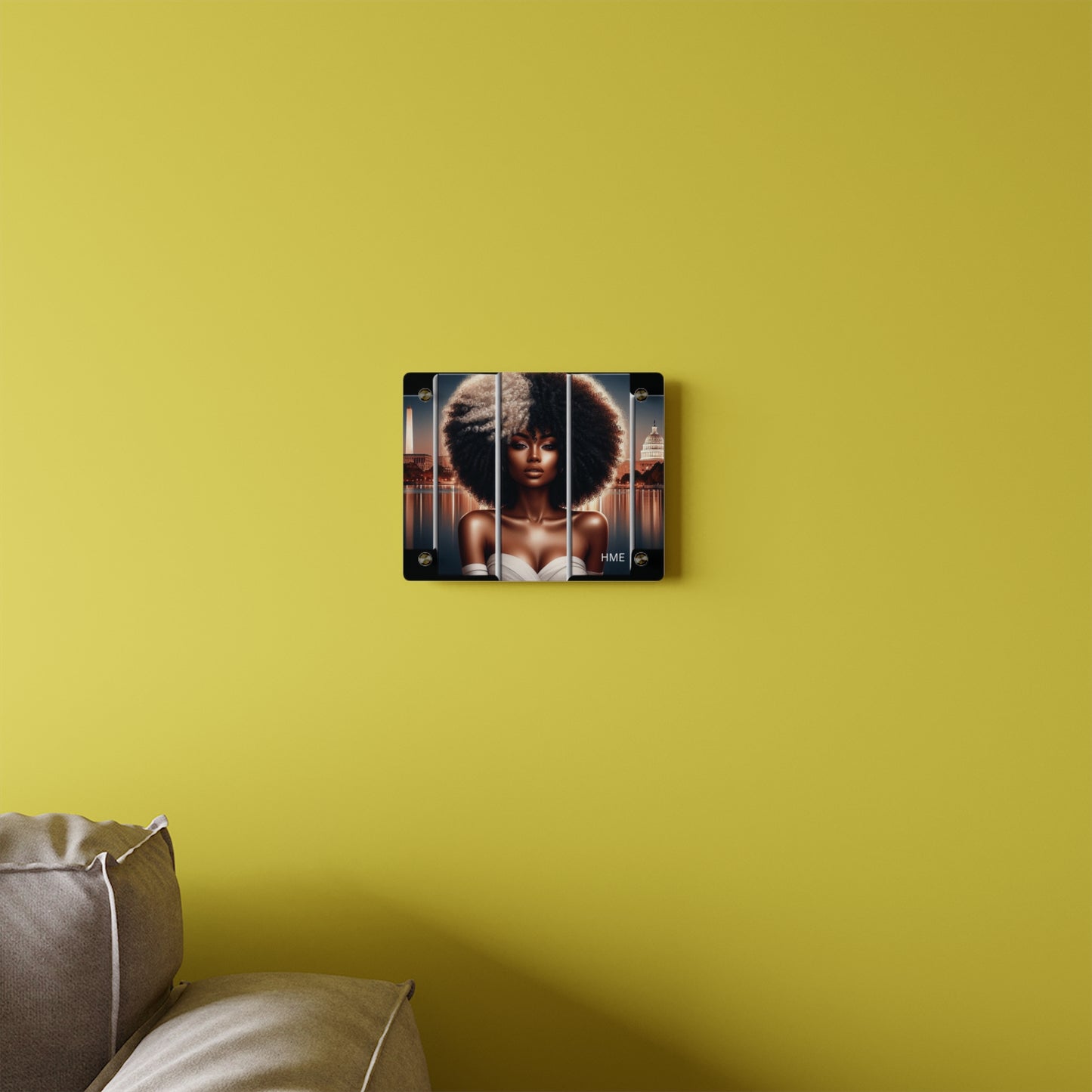 Acrylic Wall Art Panels - Ahnye’s Melanin Collection, Afrocentric Woman in Washington DC