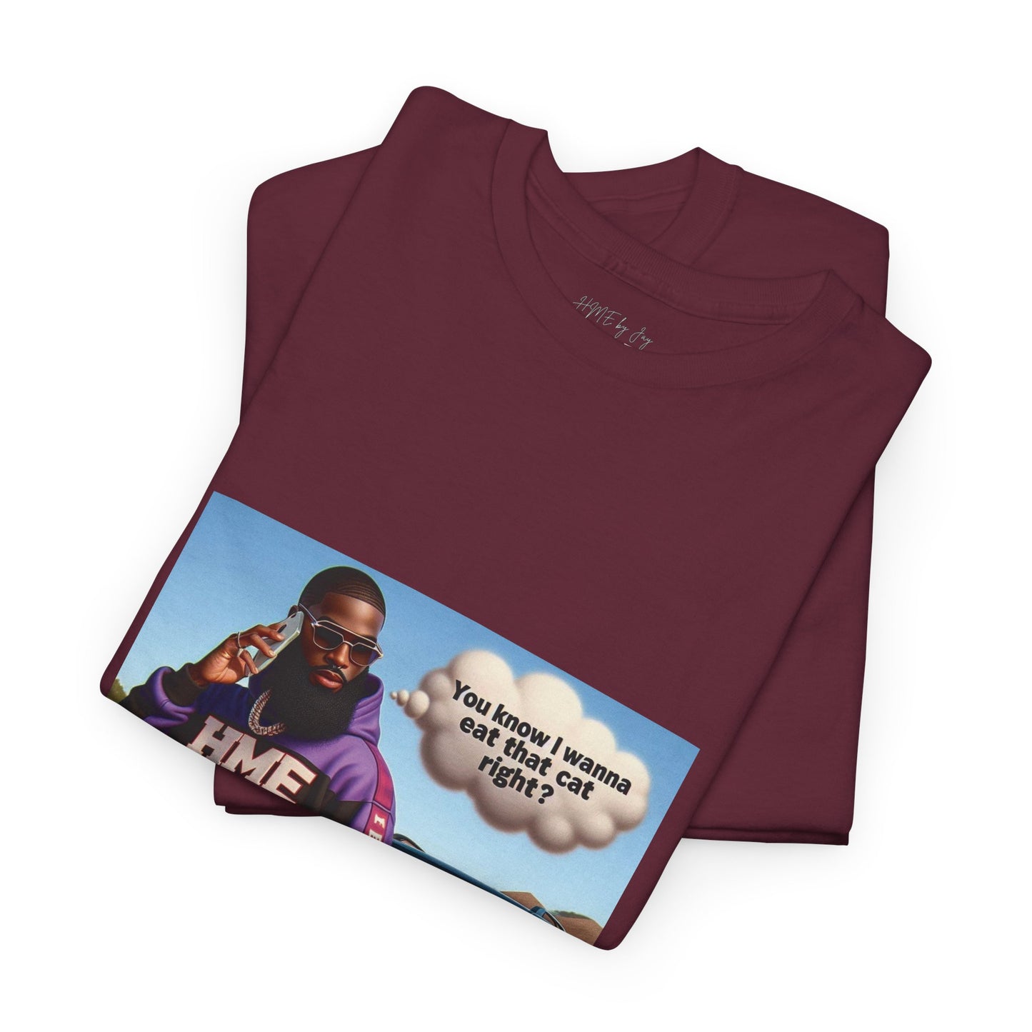HME eat the cat Unisex Heavy Cotton Tee