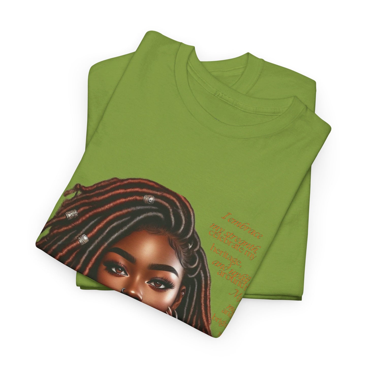 Ahnye’s Melanin Collection I embrace my strength Unisex Heavy Cotton Tee