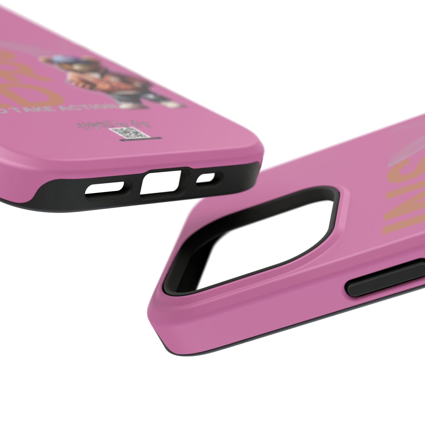 Phone Cases - HME Logo Bear, Inspired to take action light pink
