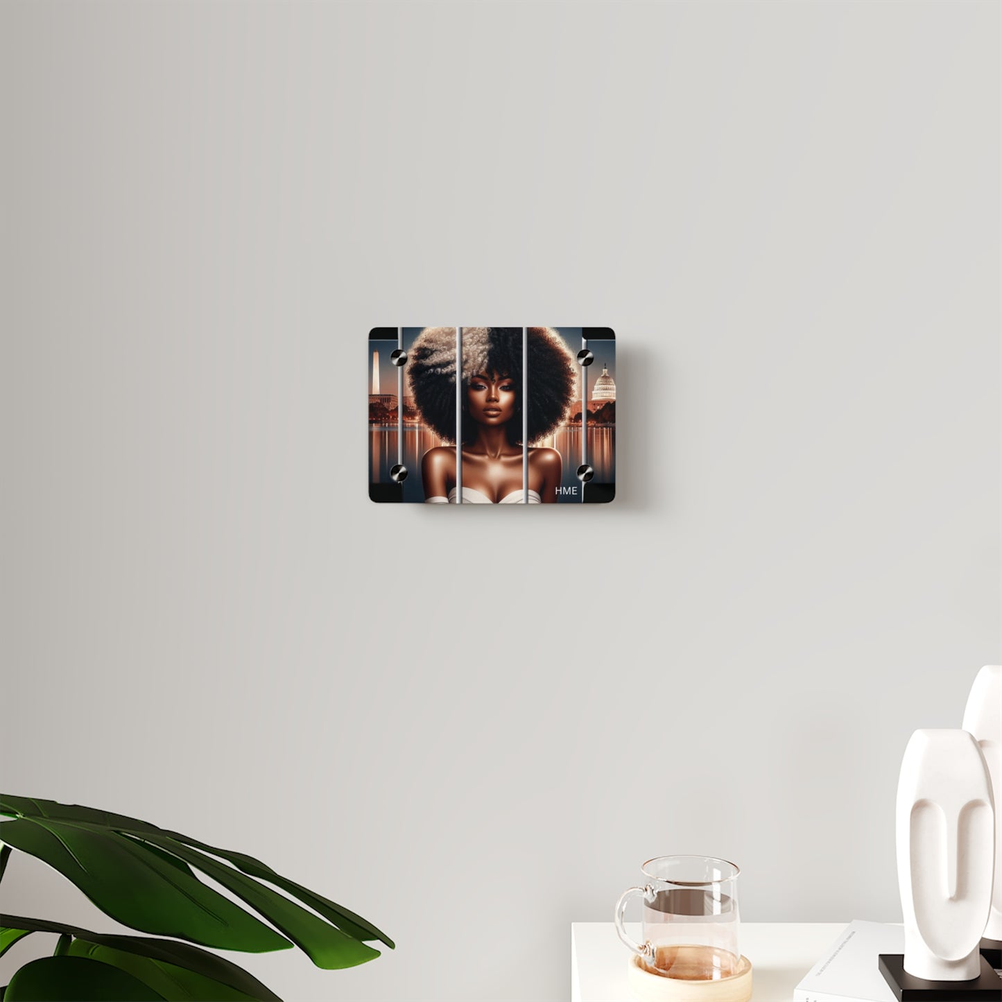 Acrylic Wall Art Panels - Ahnye’s Melanin Collection, Afrocentric Woman in Washington DC