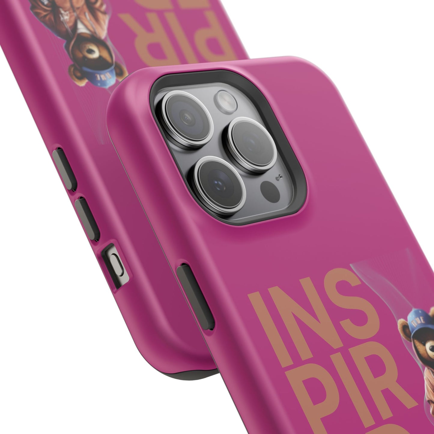 Phone Cases - HME Logo Bear, Inspired to take action Pink