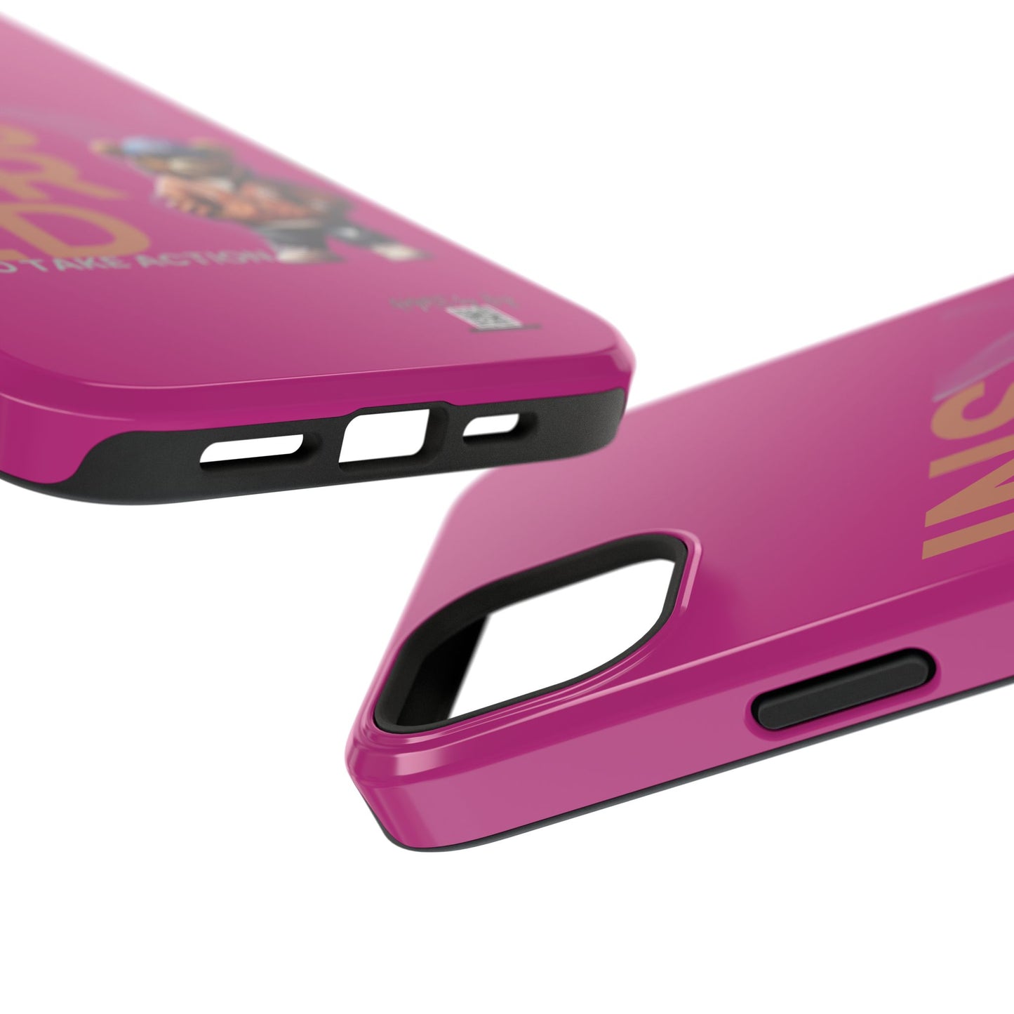 Phone Cases - HME Logo Bear, Inspired to take action Pink