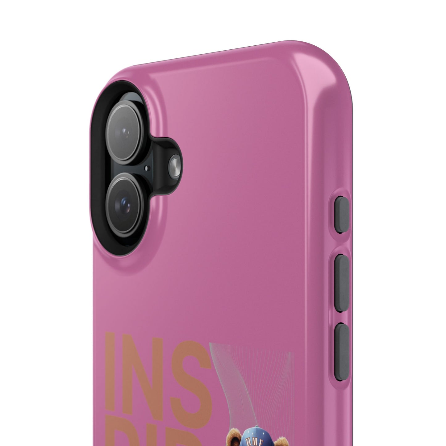 Phone Cases - HME Logo Bear, Inspired to take action light pink