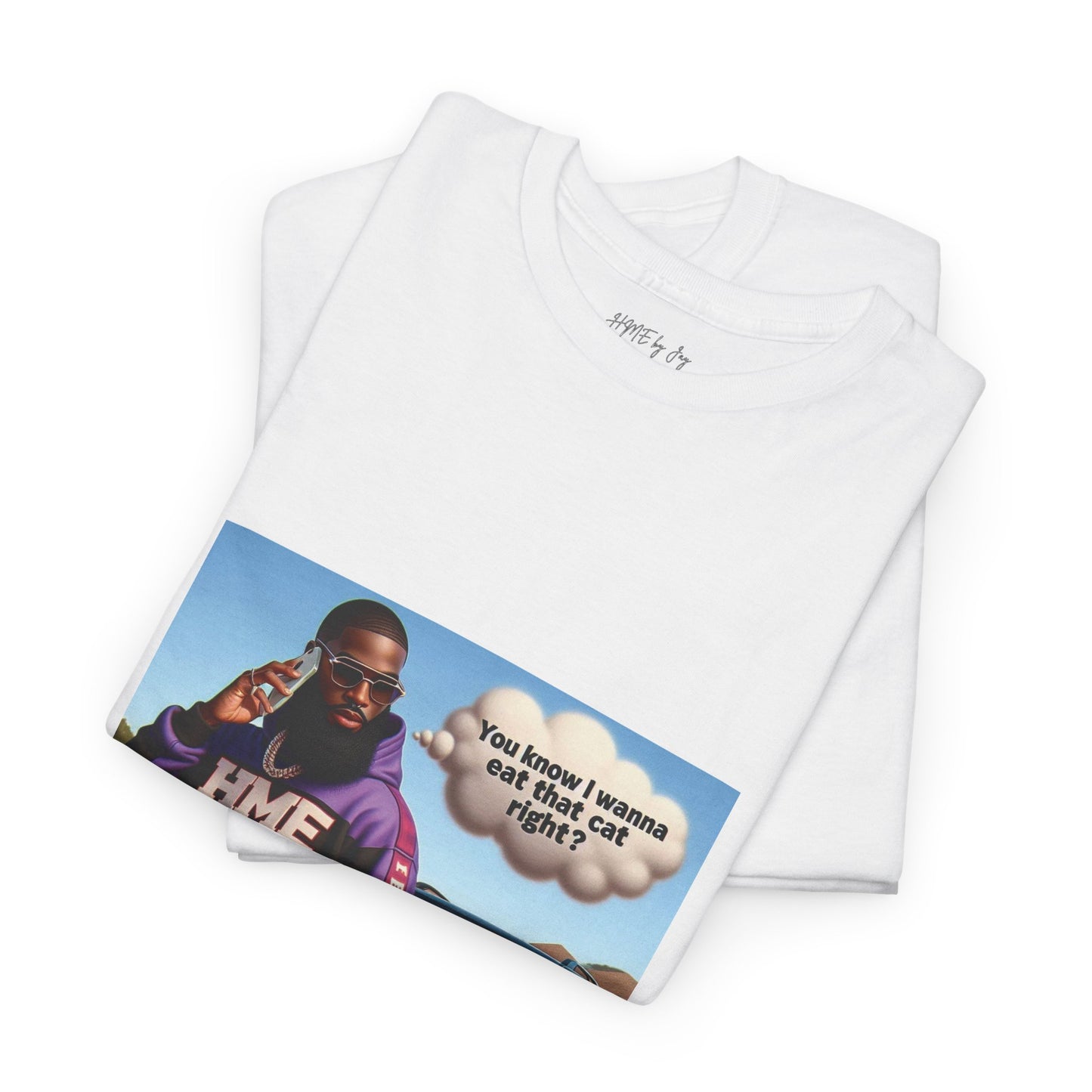 HME eat the cat Unisex Heavy Cotton Tee