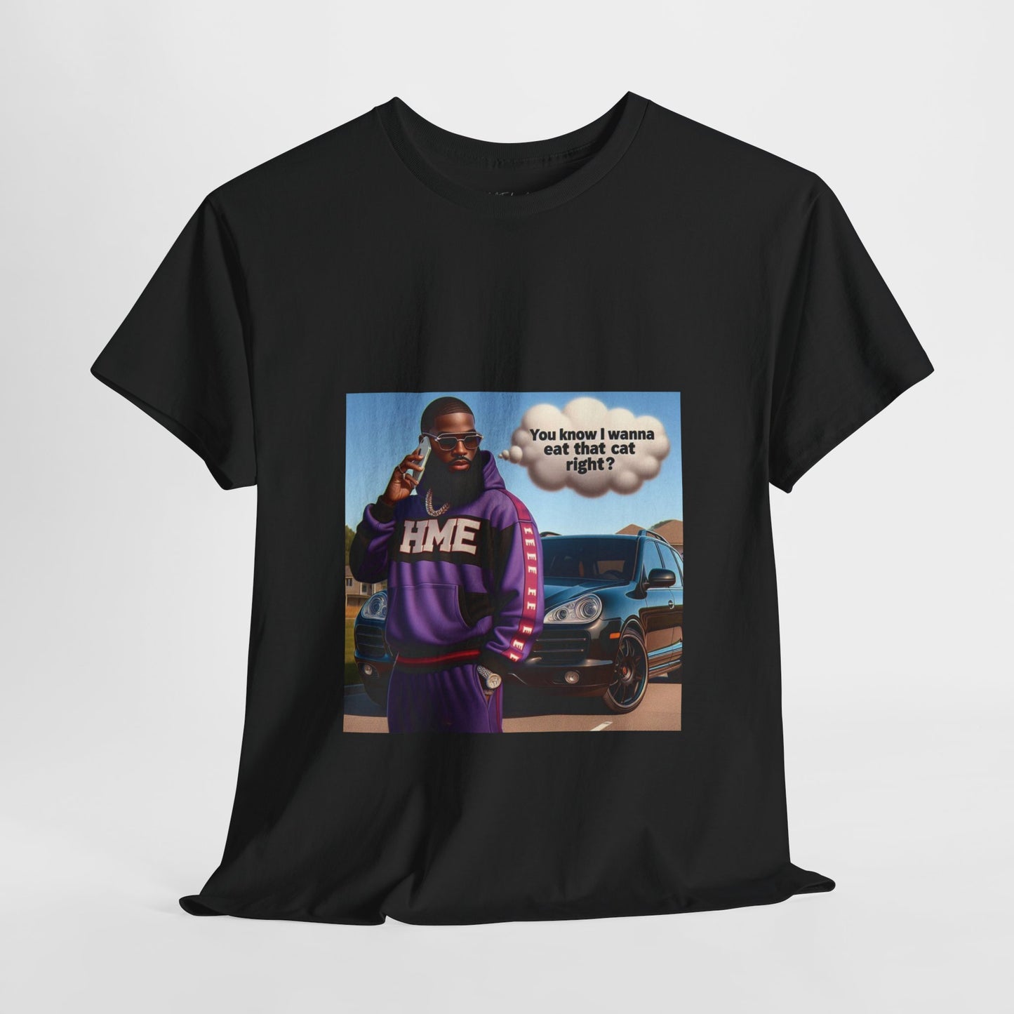 HME eat the cat Unisex Heavy Cotton Tee