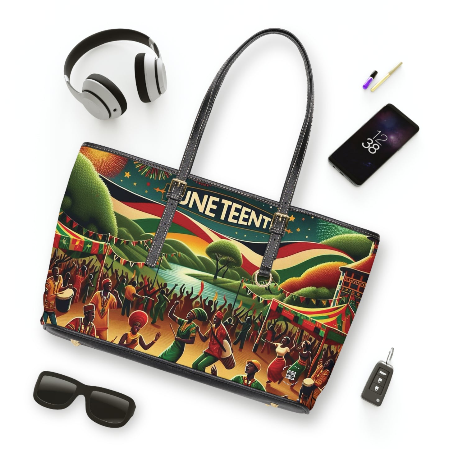 Shoulder Bag - Ahnye's Melanin Collection Juneteenth Celebration PU Leather