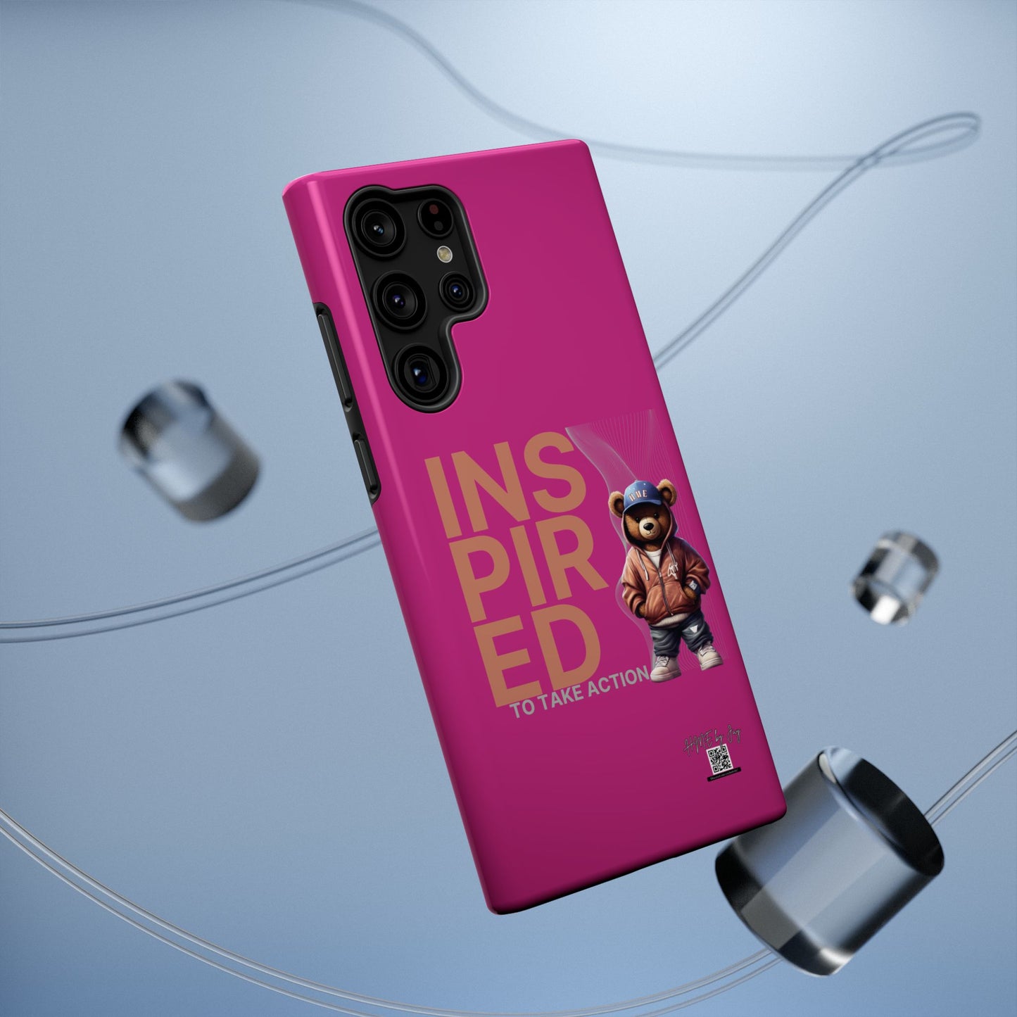 Phone Cases - HME Logo Bear, Inspired to take action Pink