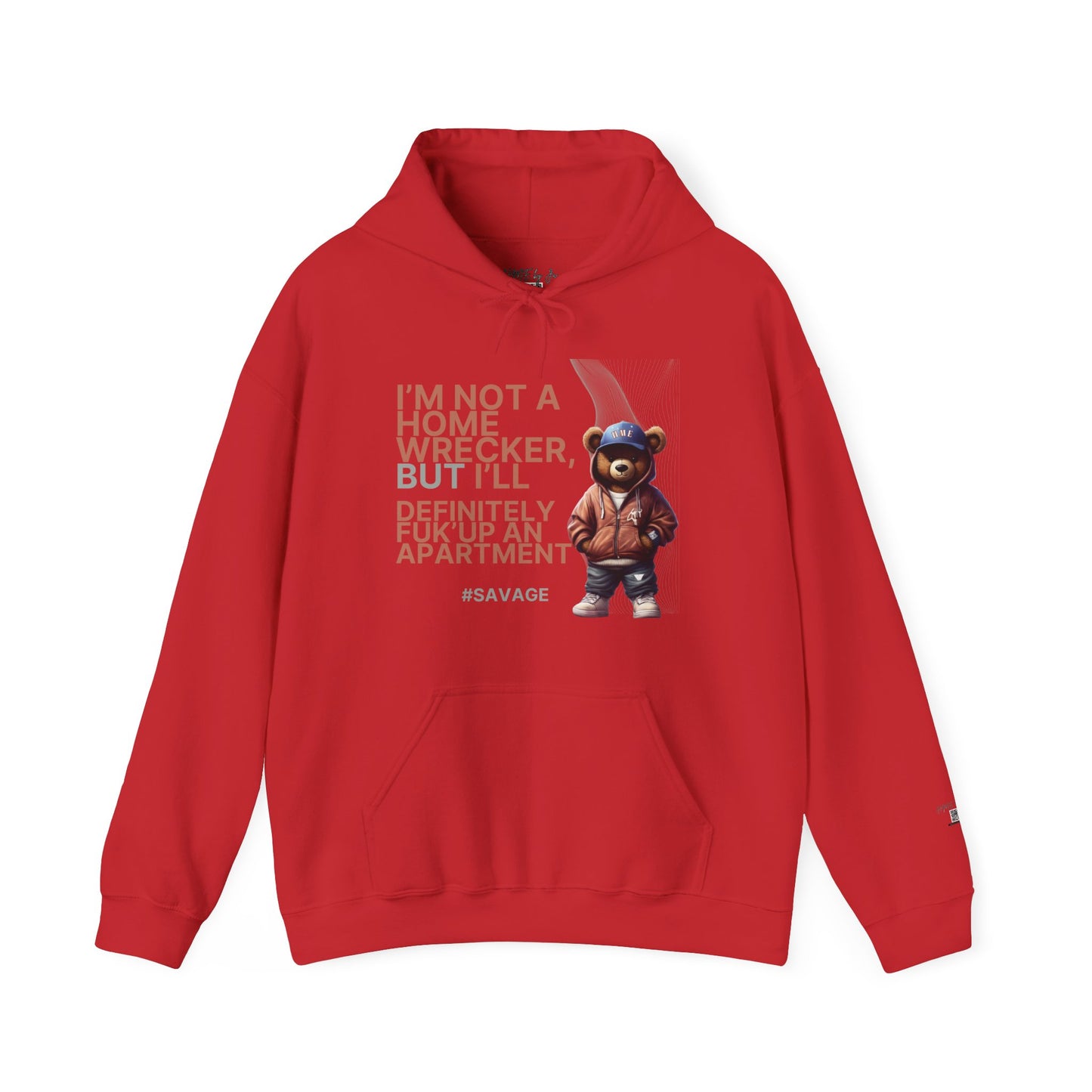 HME Bear Logo Heavy Blend Hooded Sweatshirt - I'm not a Home Wrecker Design